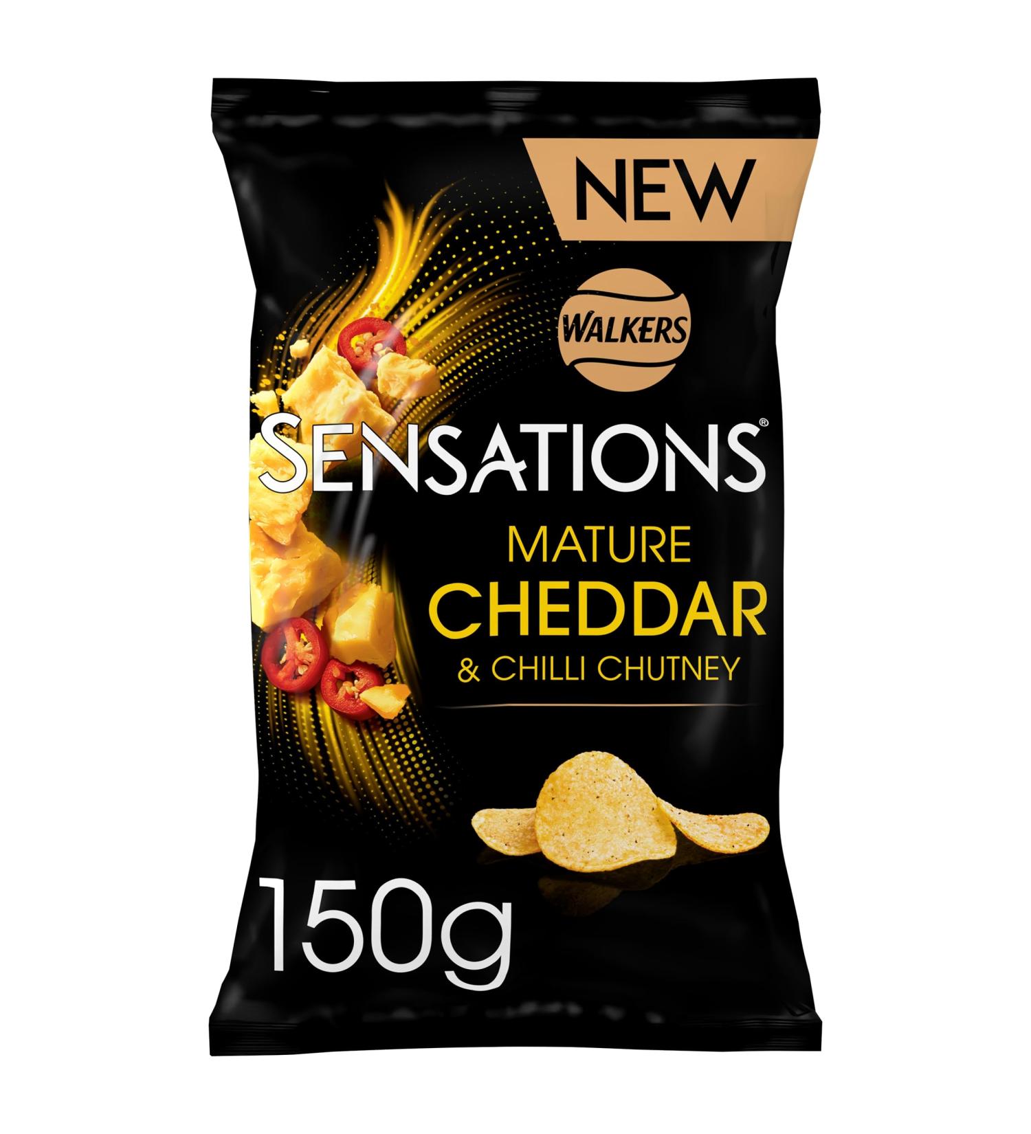 Walkers Sensations Mature Cheddar Cheese & Chilli Crisps 150g - Buy Online on SooperMarket.com