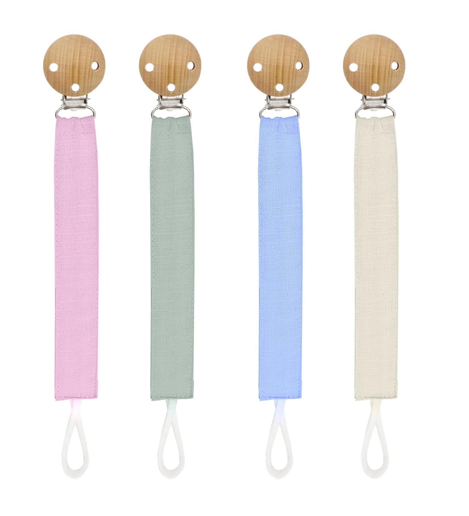 Smarbore 4 Pack Pacifier Clips - Universal Binky Holder Leash for Boys and Girls - Multicolored - Keep Pacifiers & Teethers in Place - Buy Online on SooperMarket.com
