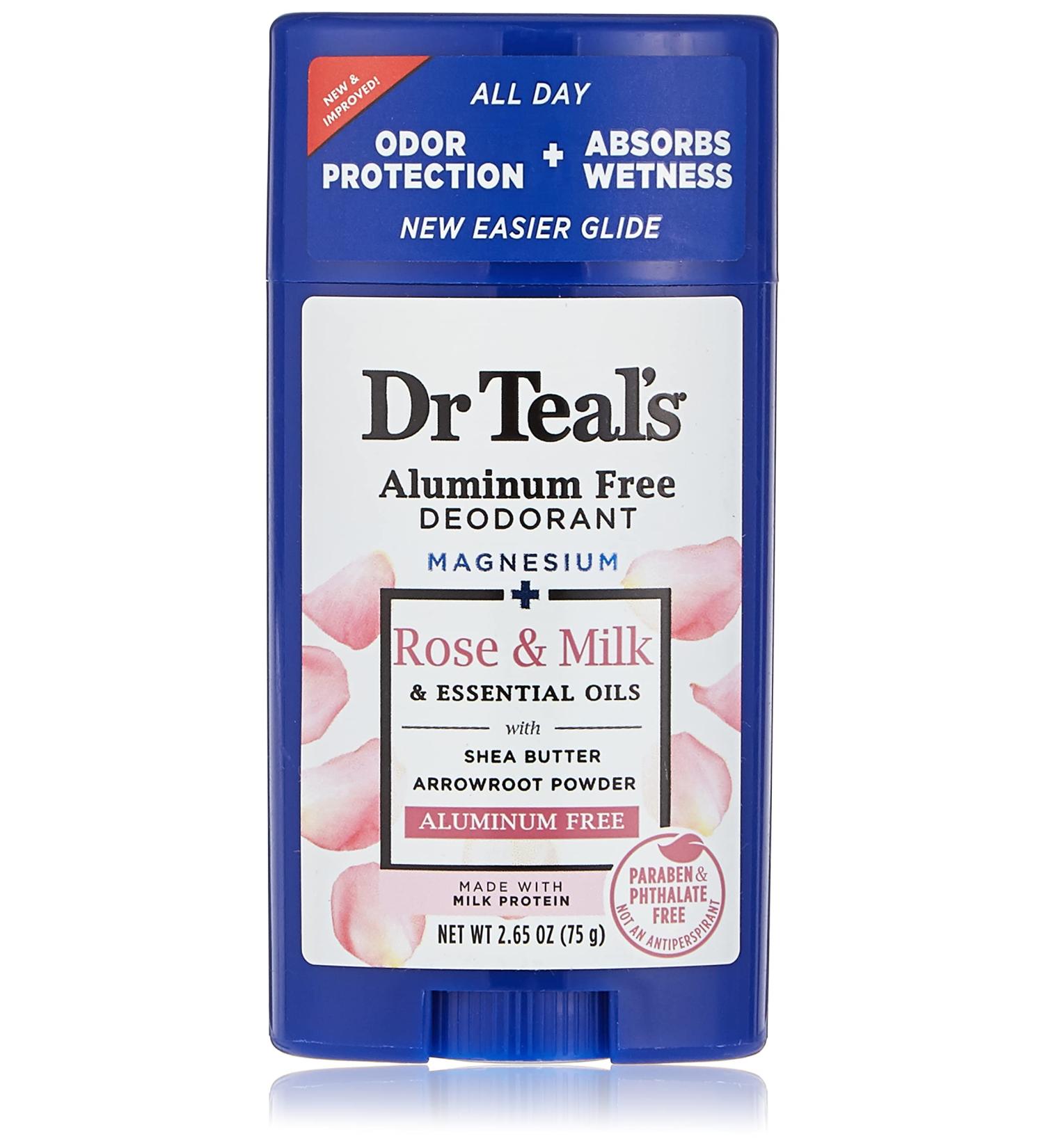 Dr. Teal's Rose & Milk Deodorant 2.65oz - Aluminum-Free - Buy Online on SooperMarket.com