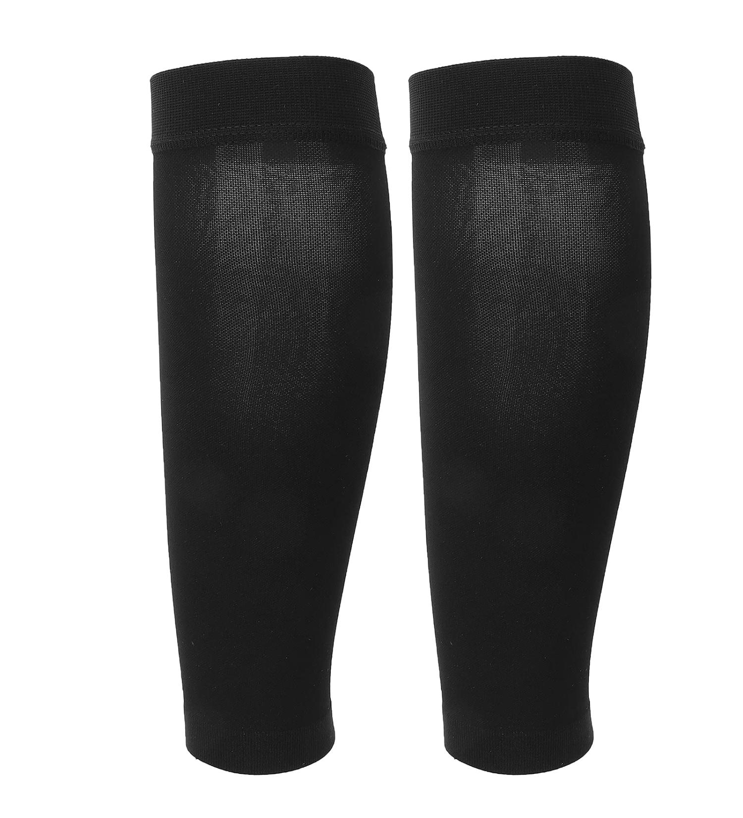 Black Calf Compression Cuffs for Men & Women | S to XXL | Soft Elastic Leg Socks for Running Baseball Hiking & Travel - Buy Online on SooperMarket.com