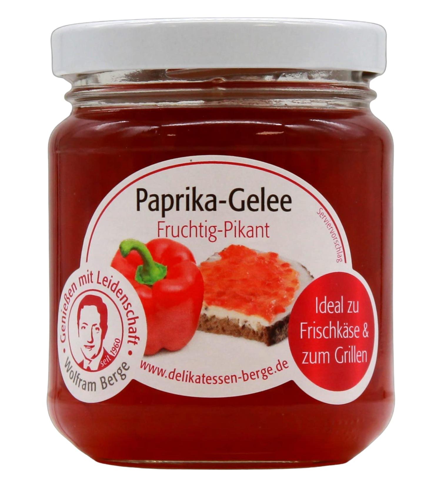 Wolfram Berge Paprika Jelly - Fruity-Spicy Flavor Pack of 3 (3 x 225g) | International Shipping Available - Buy Online on SooperMarket.com