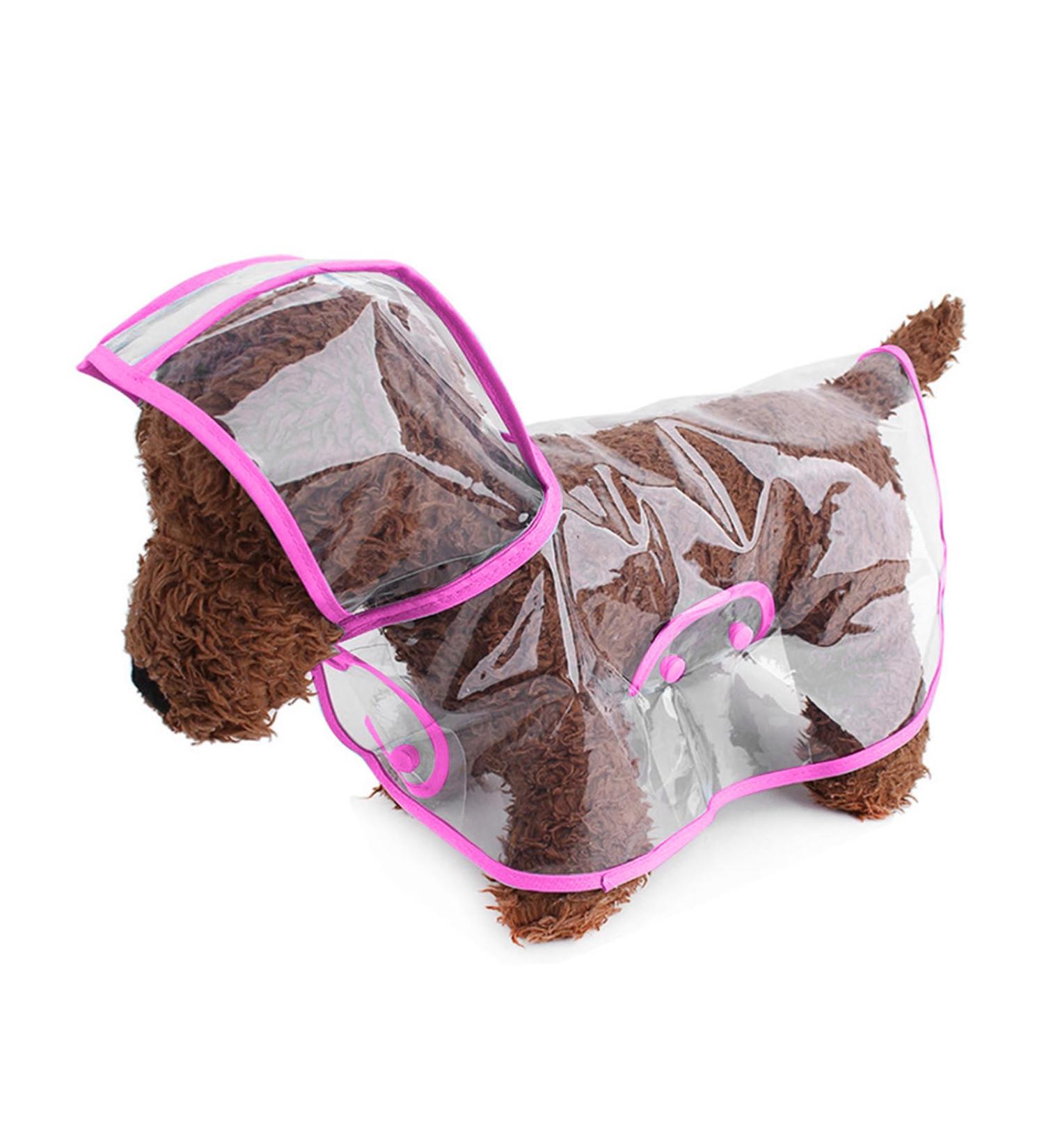 Petcute 6XL Pink Waterproof Dog Raincoat - Breathable & Transparent Hooded Coat for Medium & Large Dogs - Buy Online on SooperMarket.com