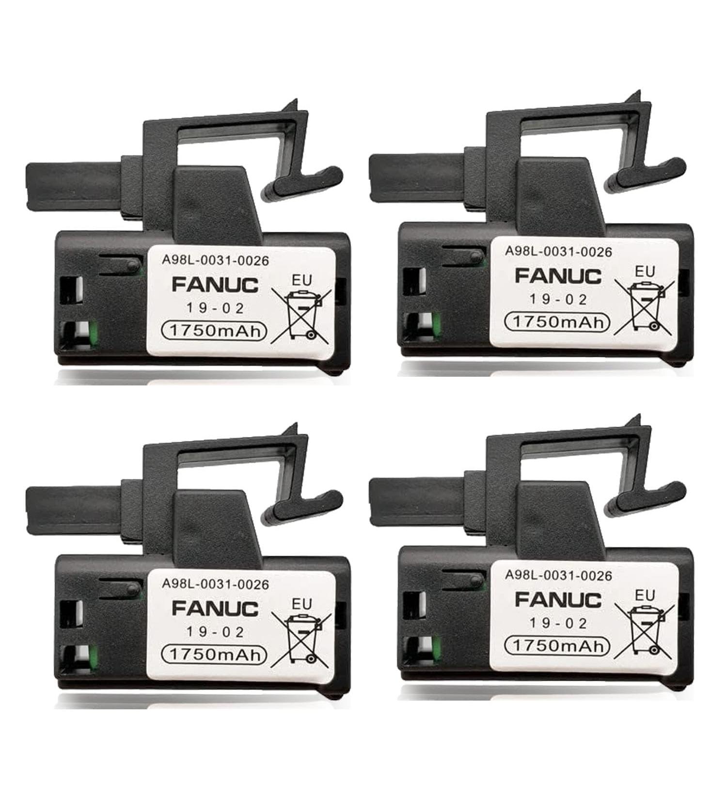 4 Pack 3V 1750mAh A98L-0031-0026 PLC Battery for FANUC | Non-Rechargeable Fast Shipping Worldwide - Buy Online on SooperMarket.com