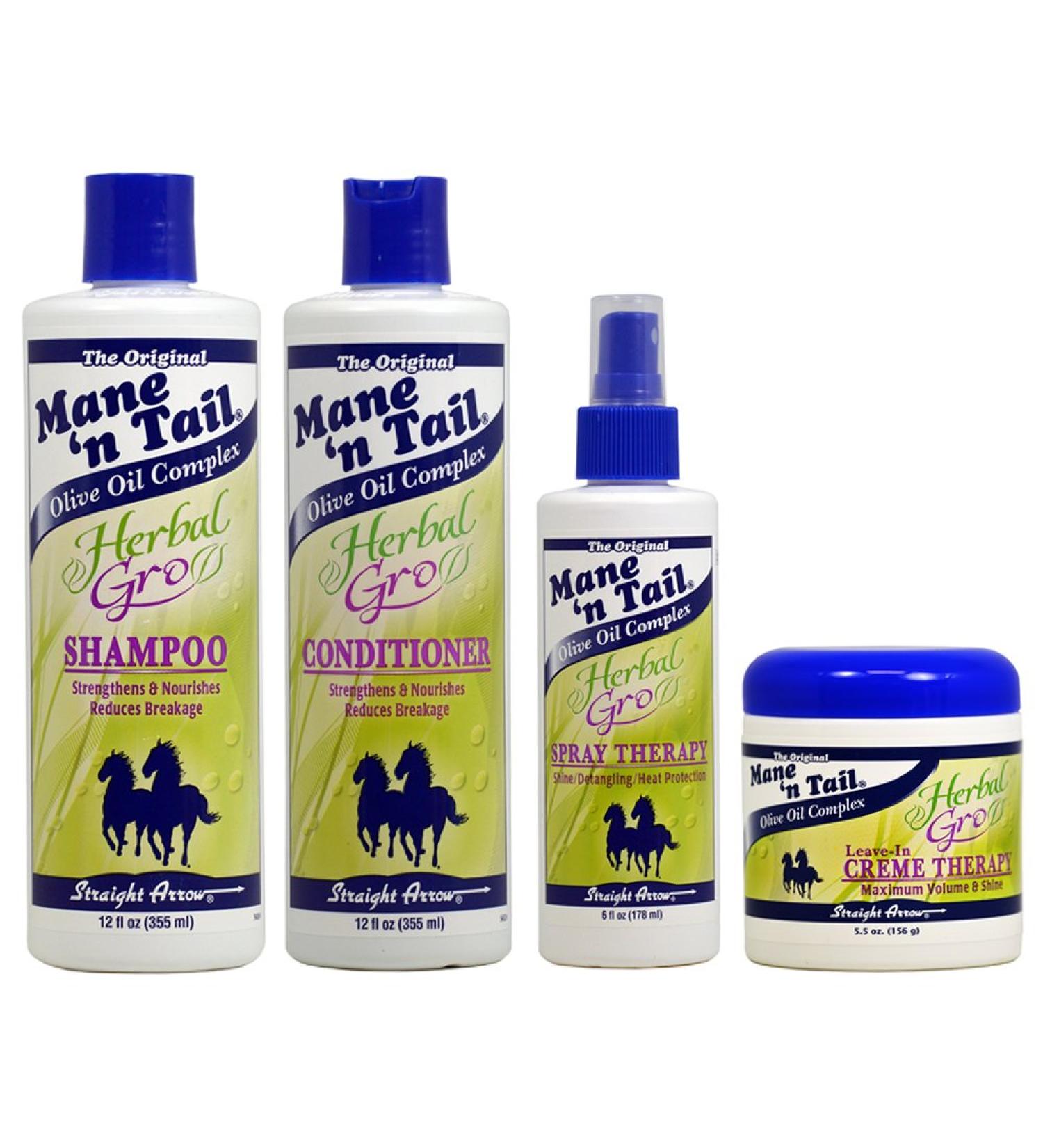 Herbal Gro 4pc Shampoo kit Includes Herbal Gro Shampoo 12oz Herbal Gro Conditioner 12oz Spray Therapy 4pc and Creme Therapy