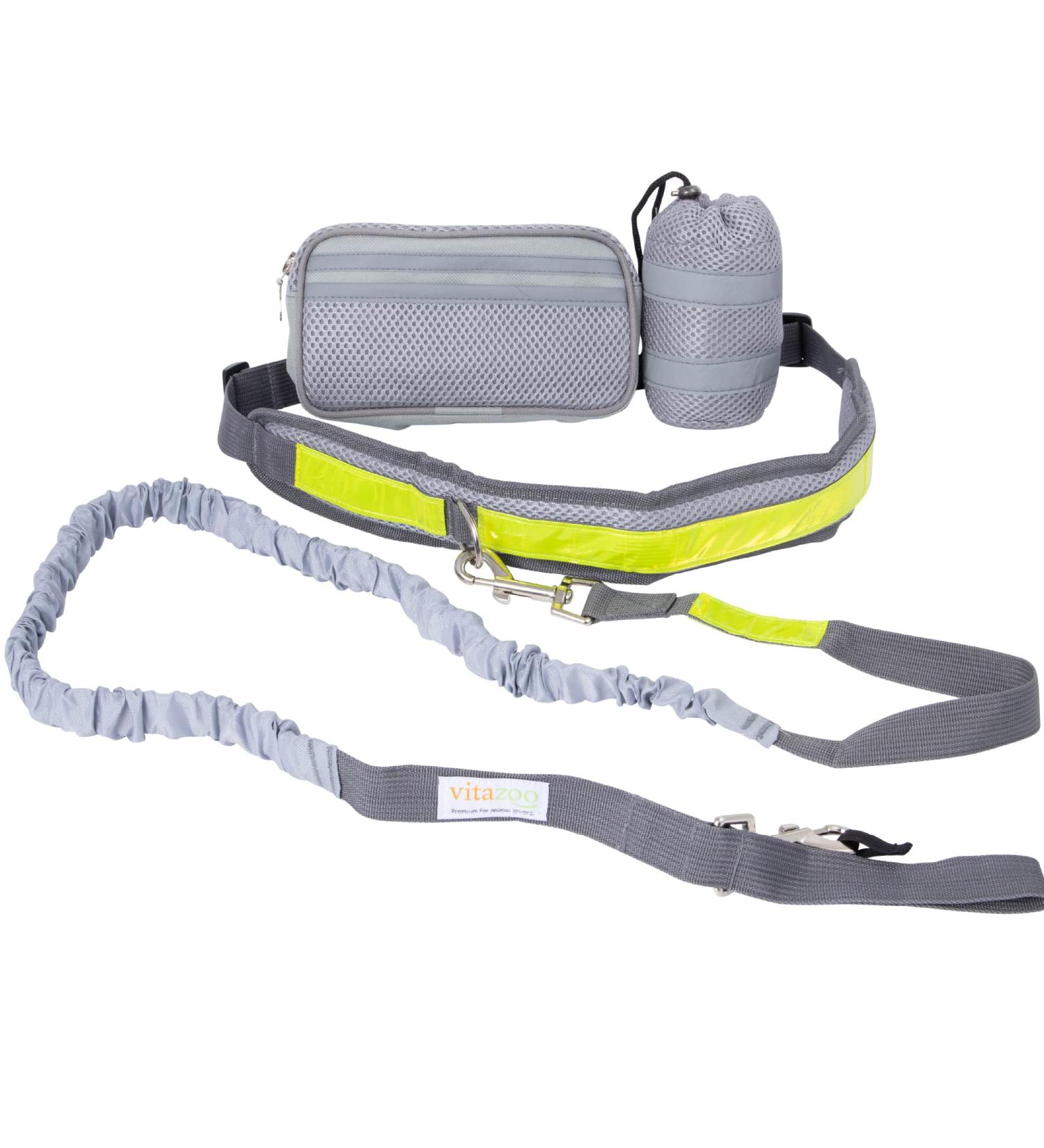 Vitazoo Jogging Line for Dogs | Elastic Running Leash with Adjustable Belt & Reflective Sections | Best Dog Jogging Leash with Belt Bag - Buy Online on SooperMarket.com