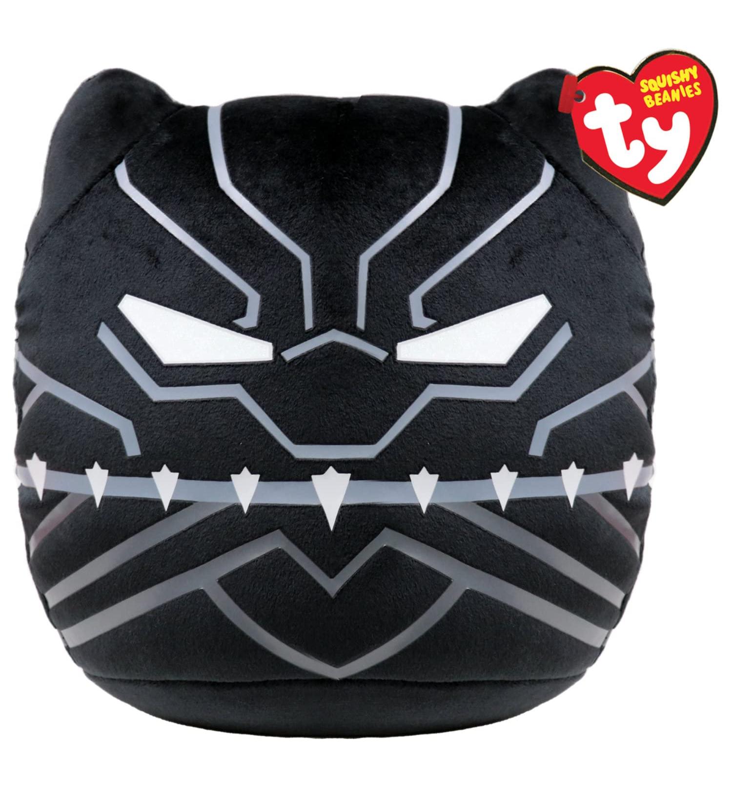 TY Marvel Avengers Black Panther Squish-A-Boo 10 Inches | Licensed Squishy Beanie Baby Soft Plush Marvel Toys | Collectible Cuddly Stuffed Teddy Black Panther 10 Inches