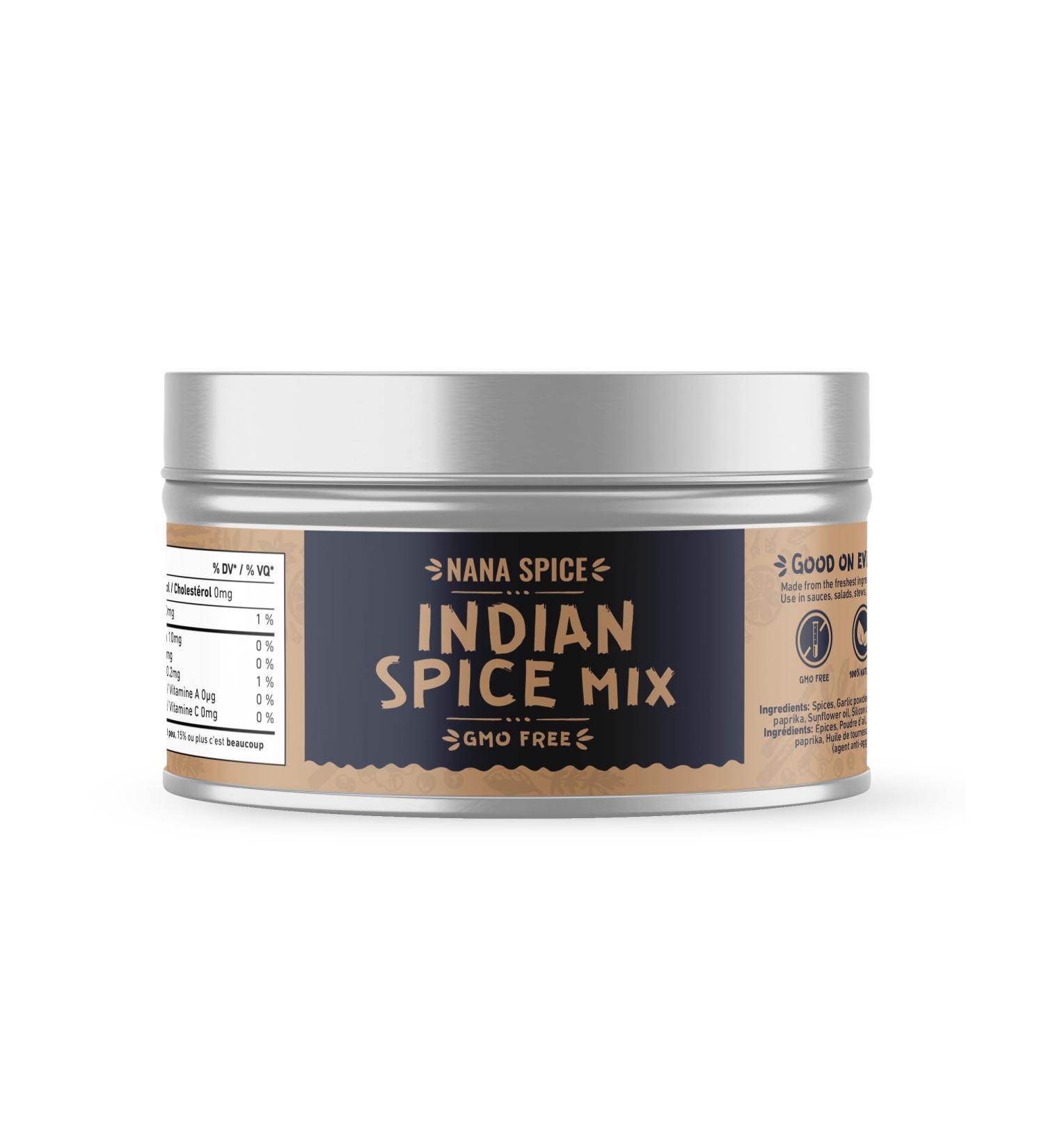 INDIAN SPICE BLEND BY NANA SPICE | 100 G TIN | HAND GROUNDED FOR RICH AROMA AND FLAVOUR Indian Spice Mix