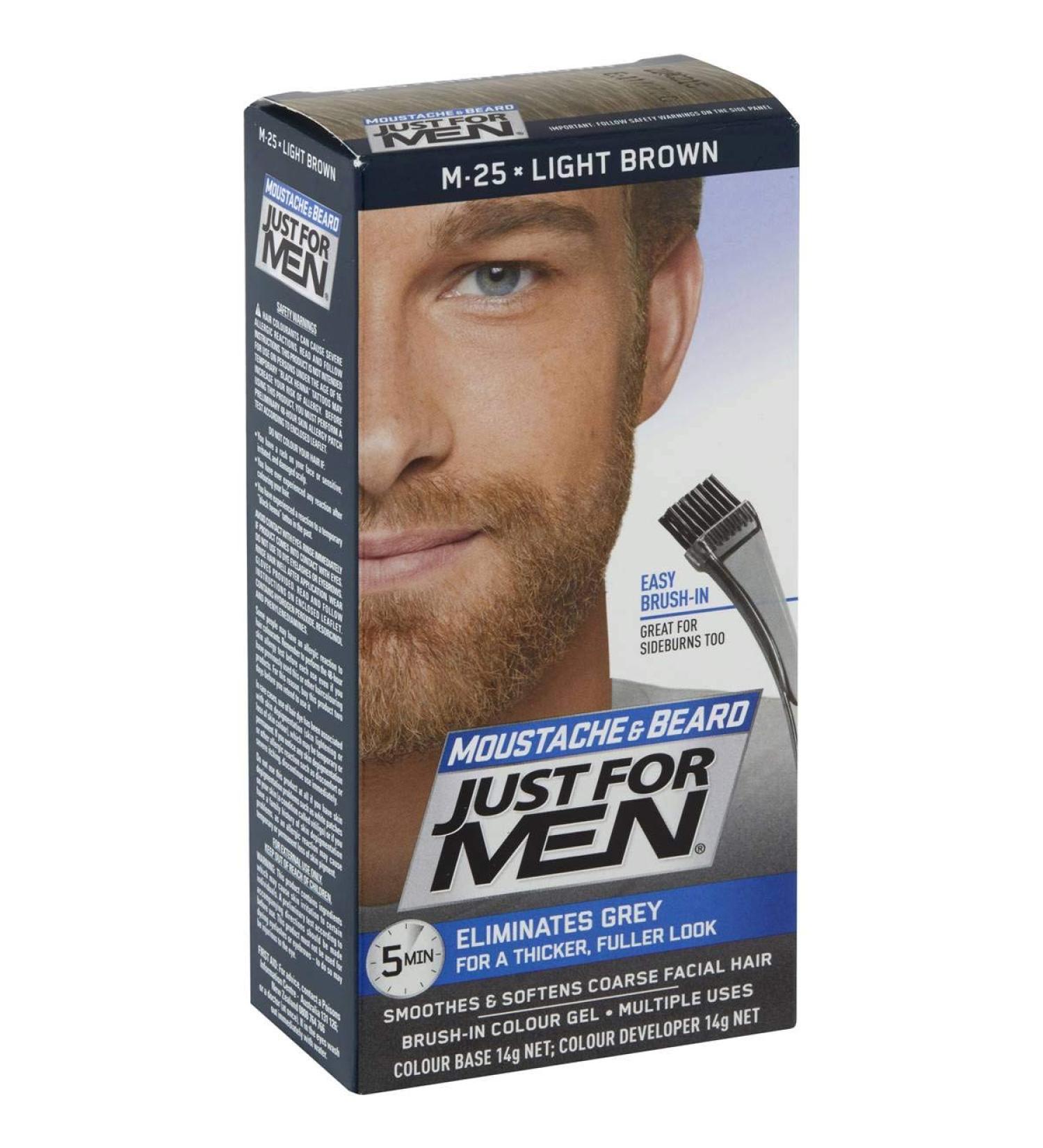 Just For Men Colour Gel For Beards Moustaches And Sideburns Natural Light Brown