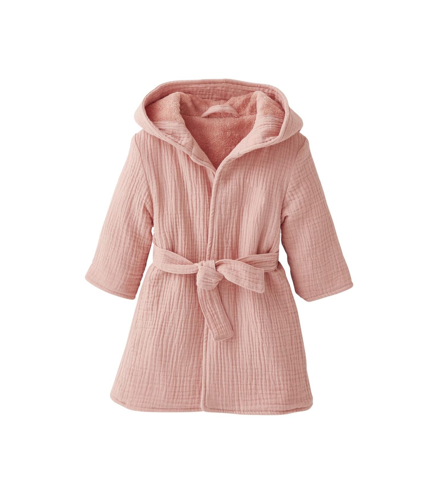 Buy Vertbaudet ko-Tex Organic Cotton Baby Bathrobe - 80 Pink | International Shipping Available - Buy Online on SooperMarket.com