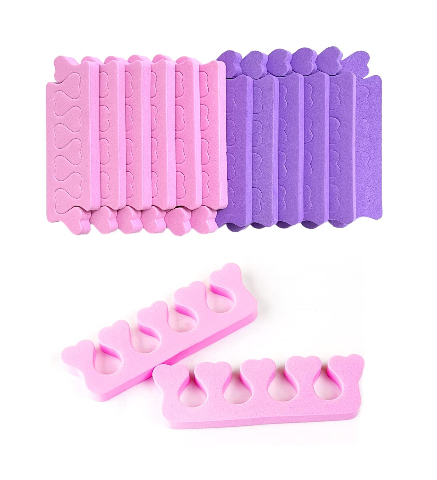 Peach Heart Toe & Finger Separator Set - 24 Pieces | Nail Art Pedicure Tool - Buy Online on SooperMarket.com