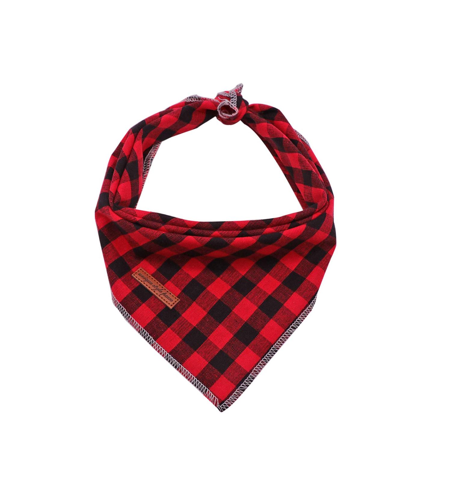 Buy Unique Style Paws Dog Collar - Washable Cotton Neck Triangle for Small & Large Dogs and Cats (1-Pack) - Black/Red - Buy Online on SooperMarket.com
