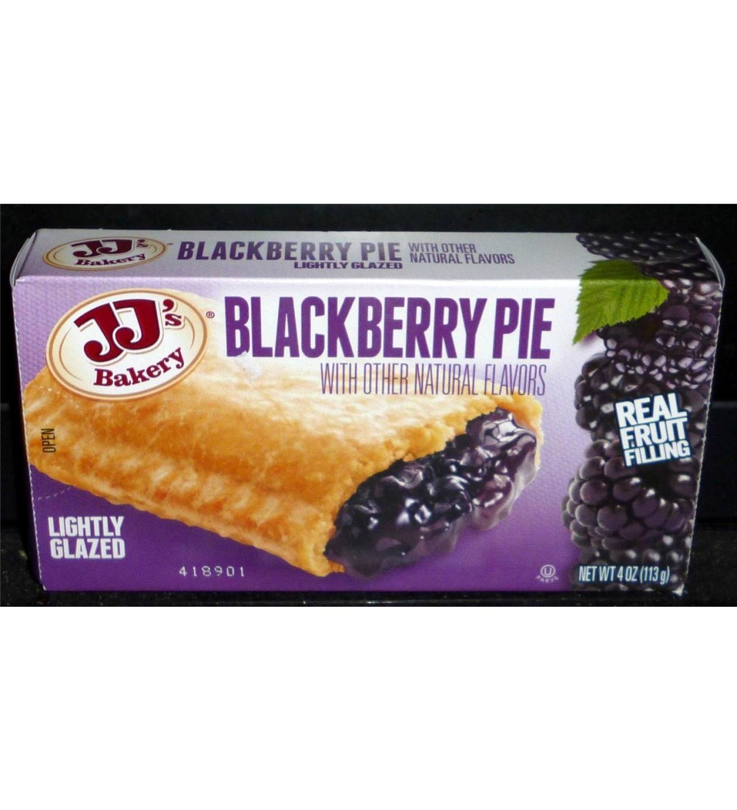 JJ's Bakery Lightly Glazed Snack Pies 4oz (Pack of 12) (Blackberry)
