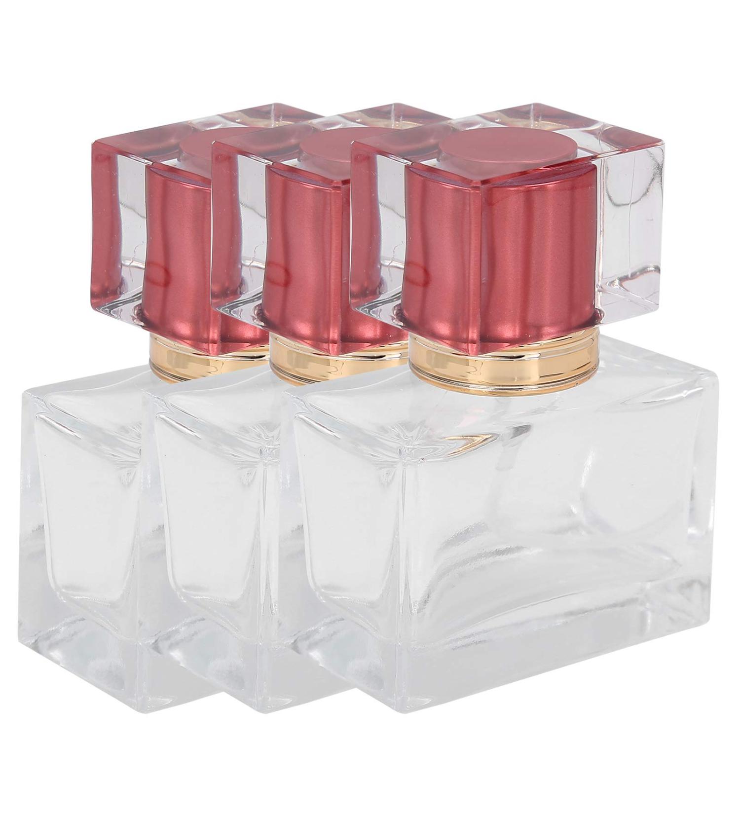 Verdant Touch Perfume Bottle Glass Refillable Perfume Bottle 30ml Red Set of 3 Empty Spray Atomizer for Cosmetic Fragrance Dispensing - Buy Online on SooperMarket.com