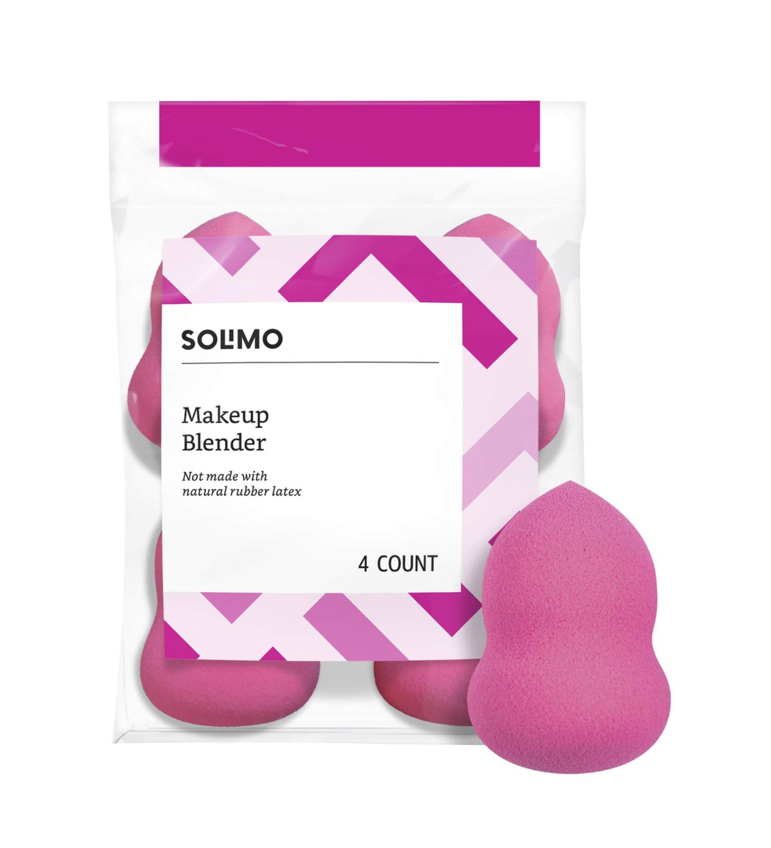 Solimo Large Blending Sponge 4-pack by Amazon Brand - Professional Makeup Blender Set - Buy Online on SooperMarket.com