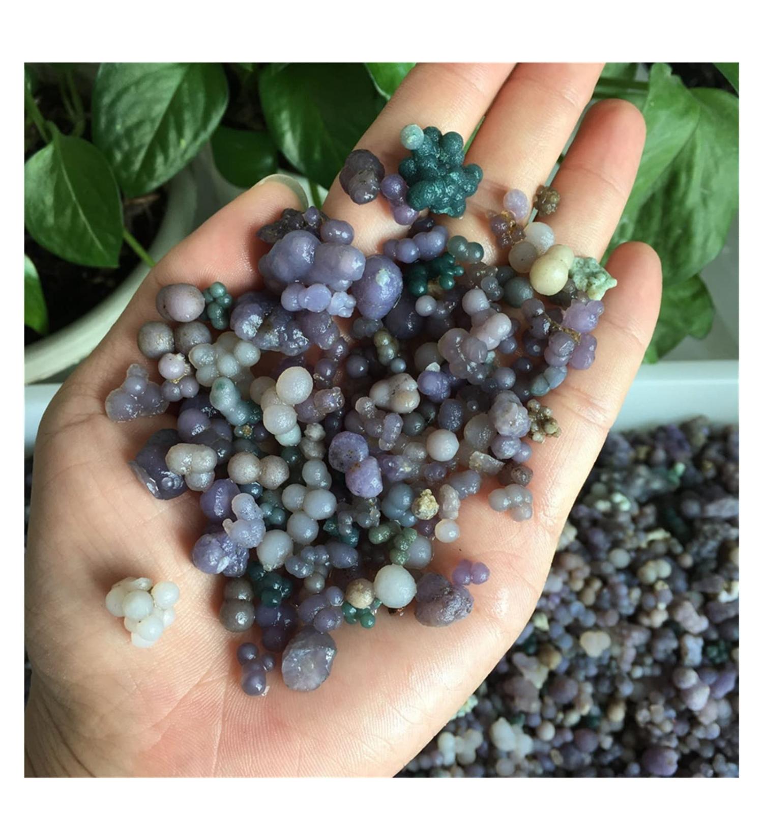 Gemstones and Crystals 50g-300g Natural Purple and Green Crystal Grape Agate Point Specimen Home Decoration FUZEGRDLI (Color : Grape Agate Size : 50g) 50g Grape Agate - Buy Online on SooperMarket.com