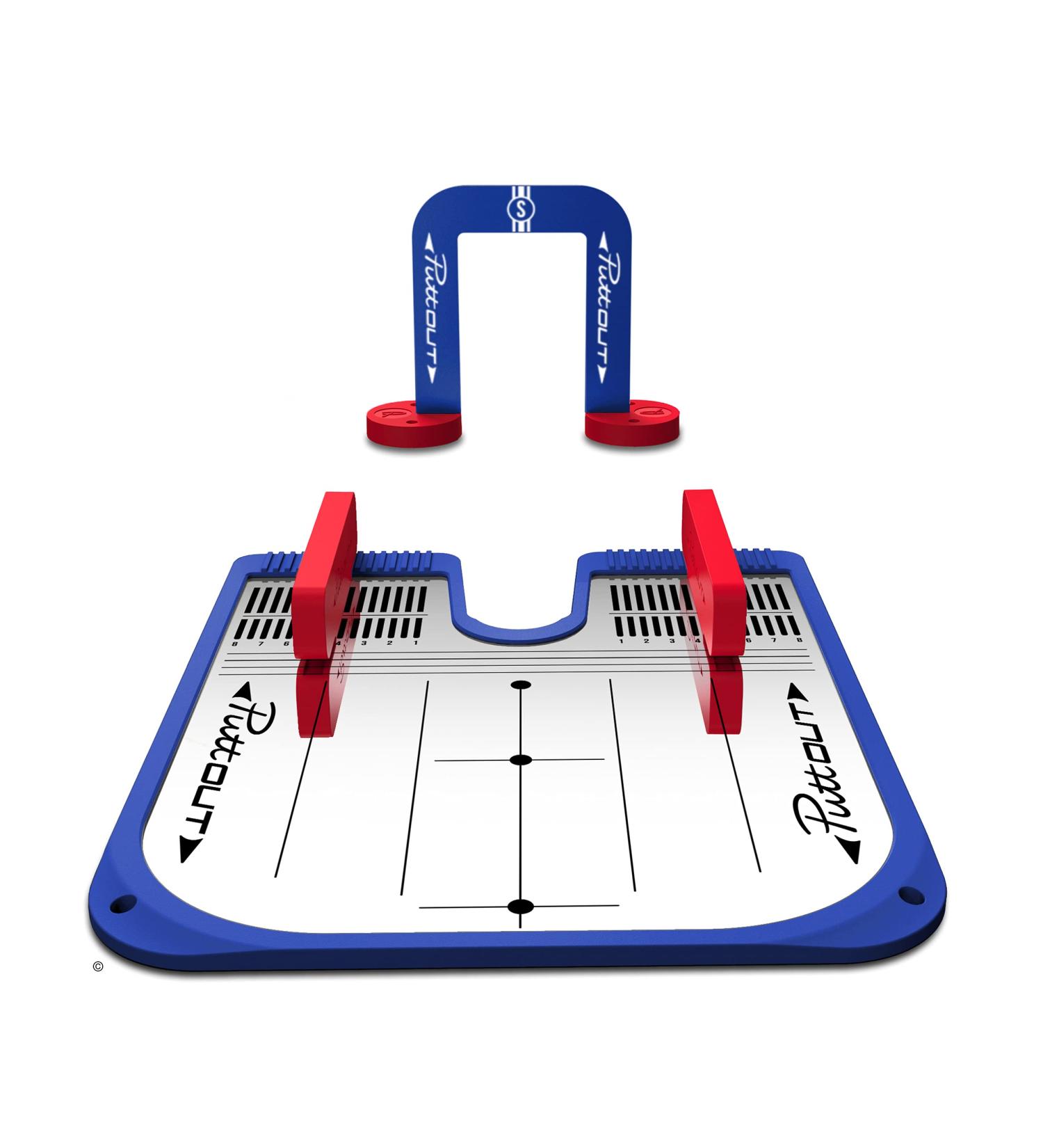 PuttOut Putting Mirror Trainer & Alignment Gate Blue - Improve Your Putting Skills - Buy Online on SooperMarket.com