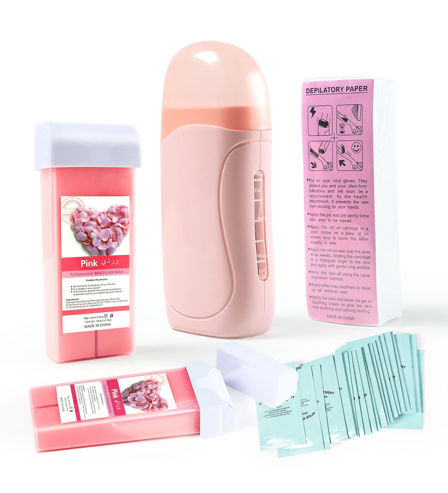Beth Lee Roll On Waxing Kit - Hair Removal Roll On Wax Warmer for Legs, Arms, and Underarm - Buy Online on SooperMarket.com
