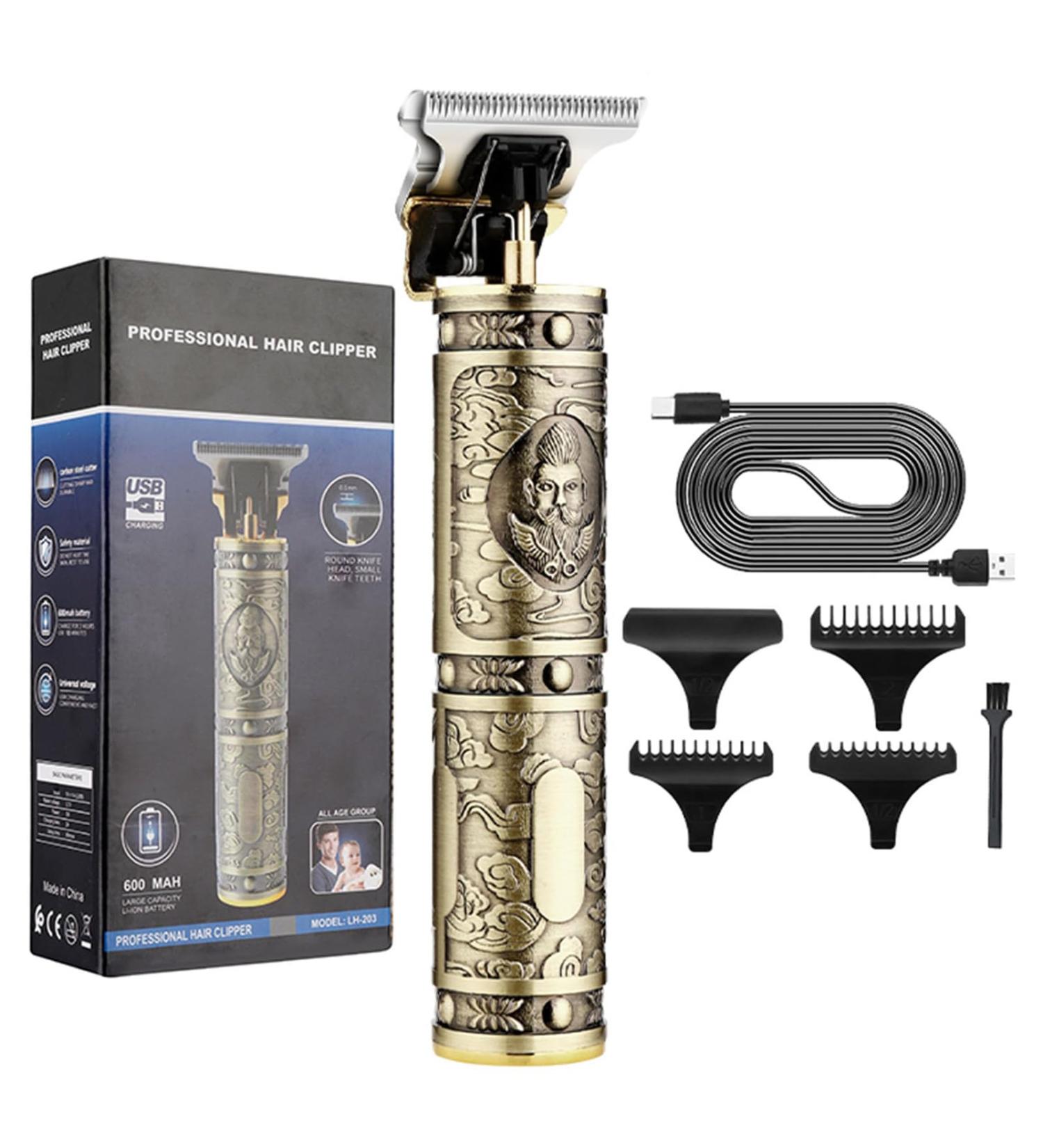 Men's Retro Oil Hair Hair Salon Carved Electric Home USB Charging Hair Scissors Hair for Men Cordless - Buy Online on SooperMarket.com