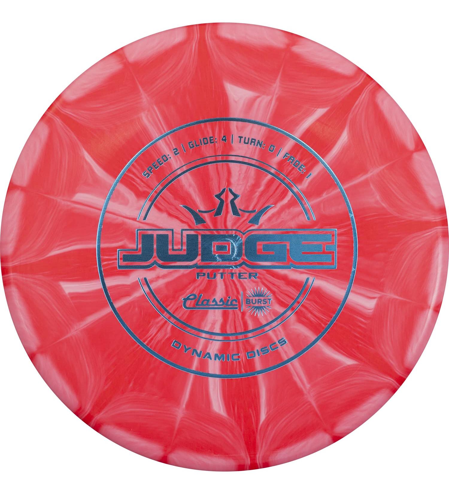Dynamic Discs Classic Burst Judge Disc Golf Putter - Stable Flight | Beaded Design | Red/White Stamp - Buy Online on SooperMarket.com