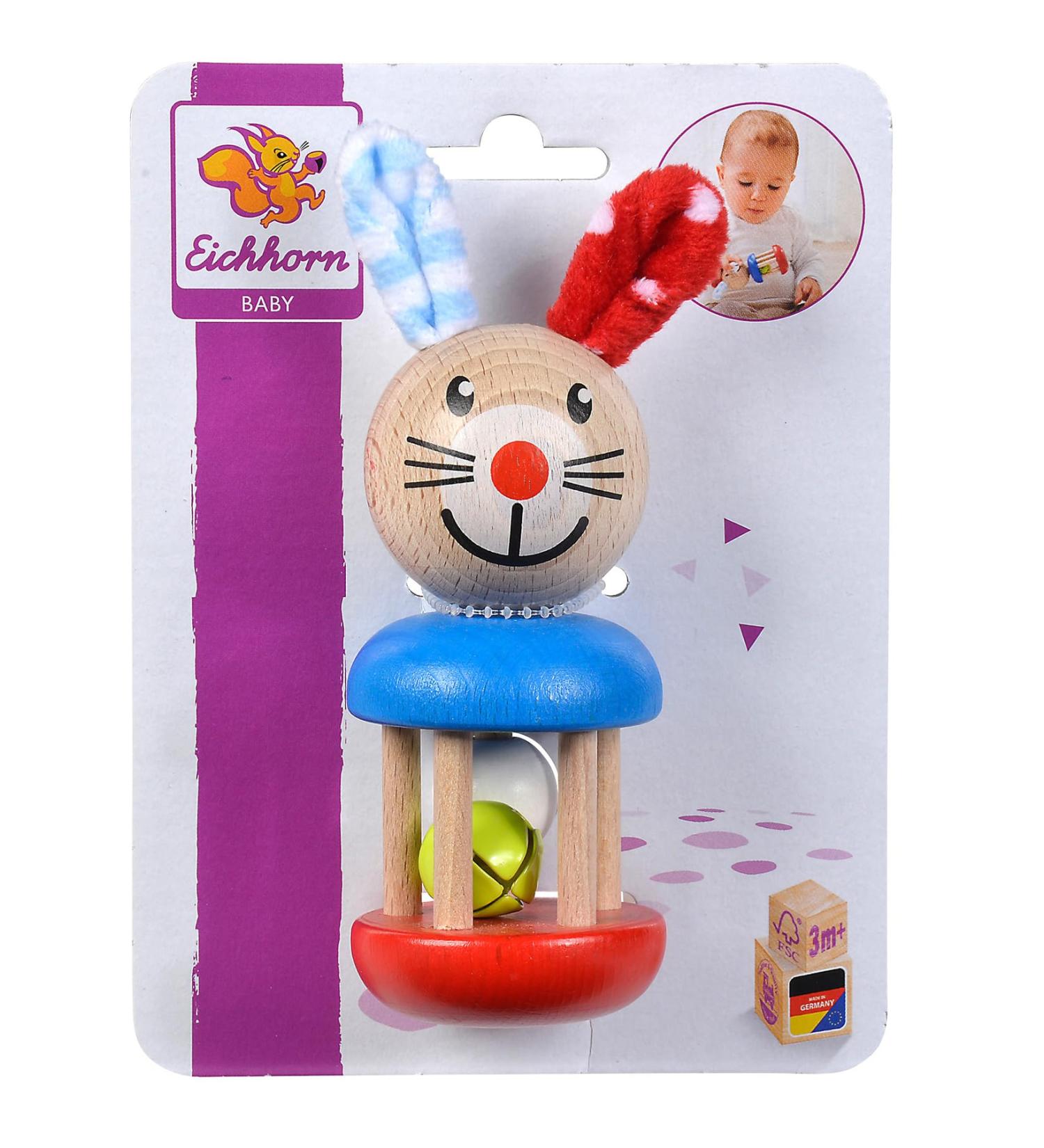 Eichhorn/Heros Baby Rattle - Rabbit Motif | International Shipping Available - Buy Online on SooperMarket.com