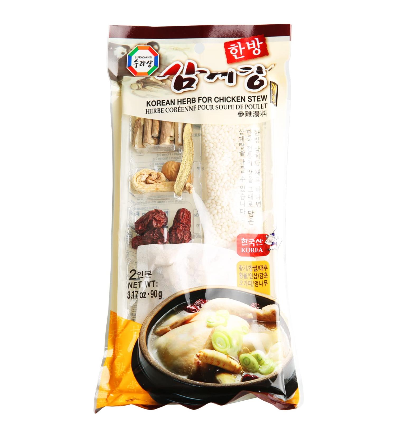 Surasang Samgyetang Herb Kit - Korean Ginseng Chicken Soup Ingredients - 3.17 oz - Rich & Deep Flavor - Buy Online on SooperMarket.com