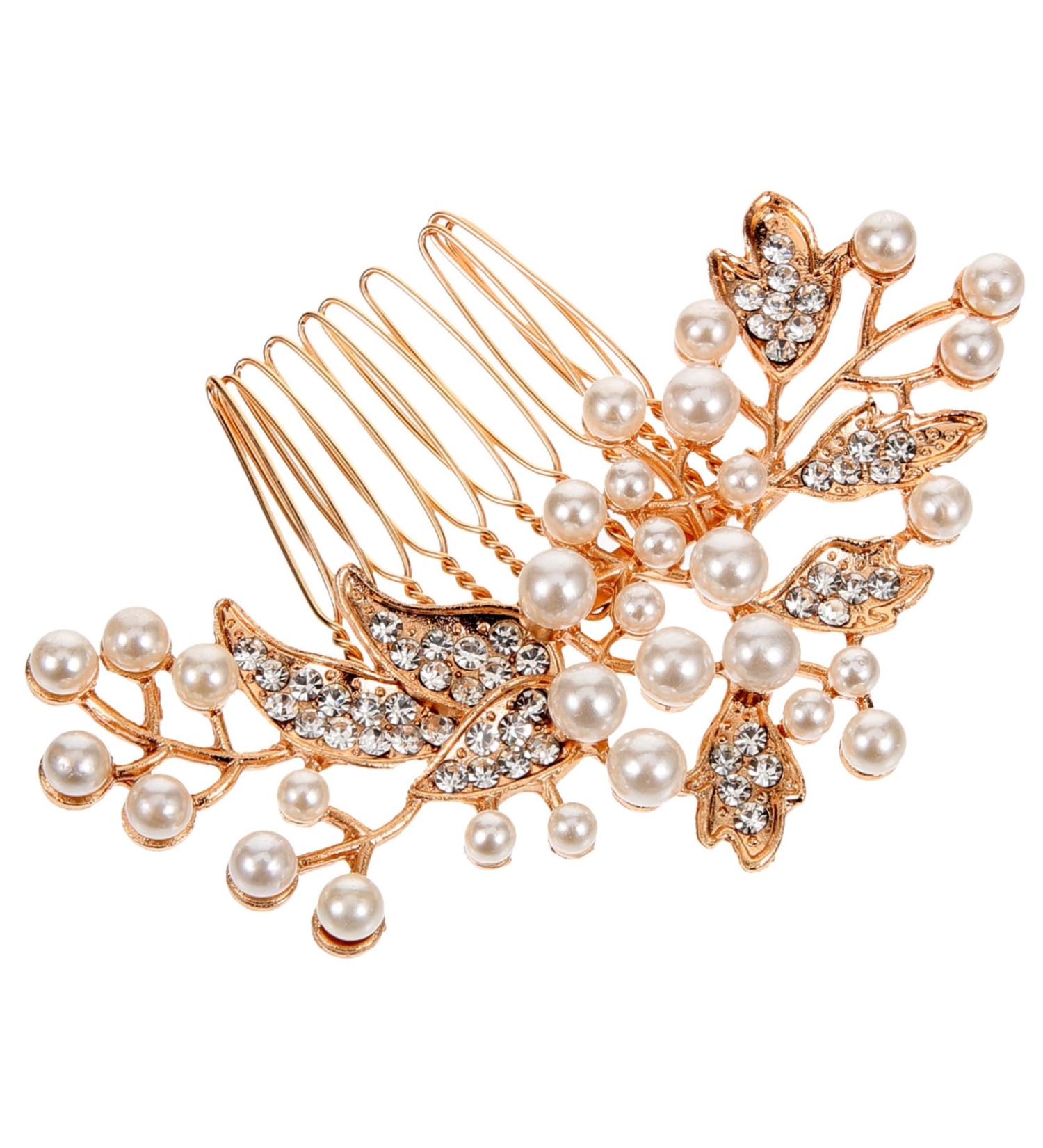 Gogogmee Rhinestone Hair Clips Hair Comb Clip Hair Side Comb Wedding Hair Accessories Hair Comb for Women Rhinestone Side Comb Pearl Hair Comb Hair Accessories for Women Tiara Rhinestones - Buy Online on SooperMarket.com
