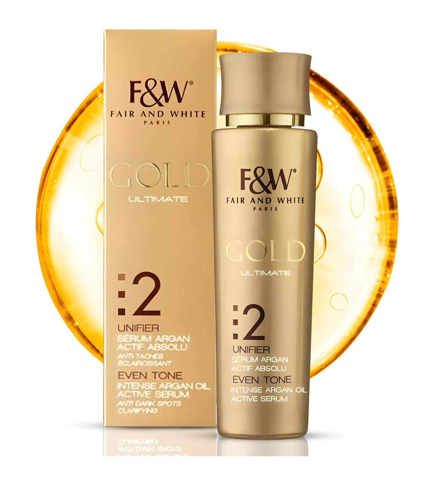 Buy Fair & White 2 Gold Intense Argan Oil Active Serum 30ml - Best Anti-Aging Skincare for All Skin Types - International Shipping Available - Buy Online on SooperMarket.com