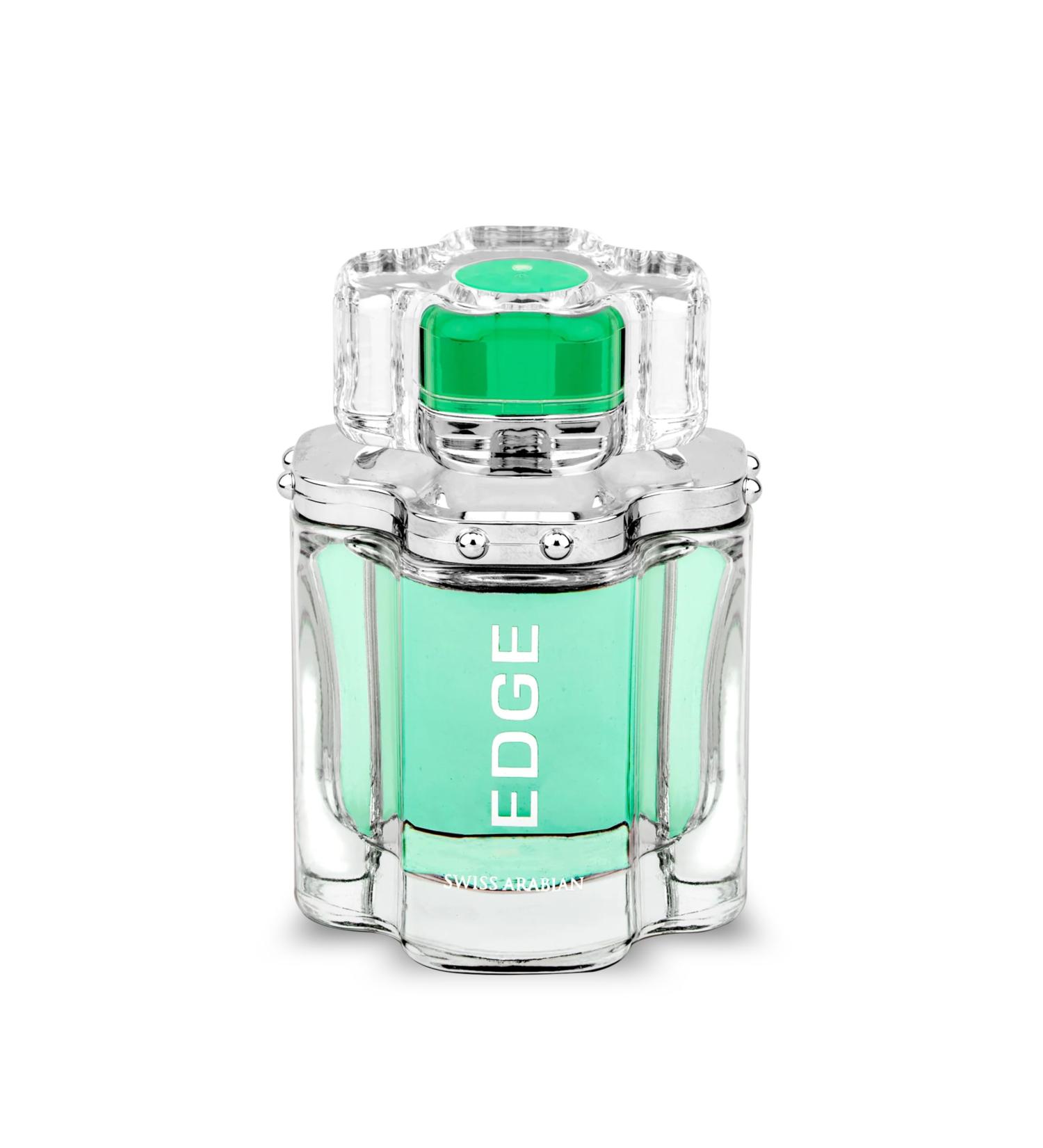 Swiss Arabian EDGE Men Eau de Parfum 100mL | Clean Citrusy and Shower Fresh | Lemon Lavender Mint Cinnamon Cardamom Cedarwood Patchouli Sandalwood | by Oud Perfume Artisan Cologne Spray - Buy Online on SooperMarket.com