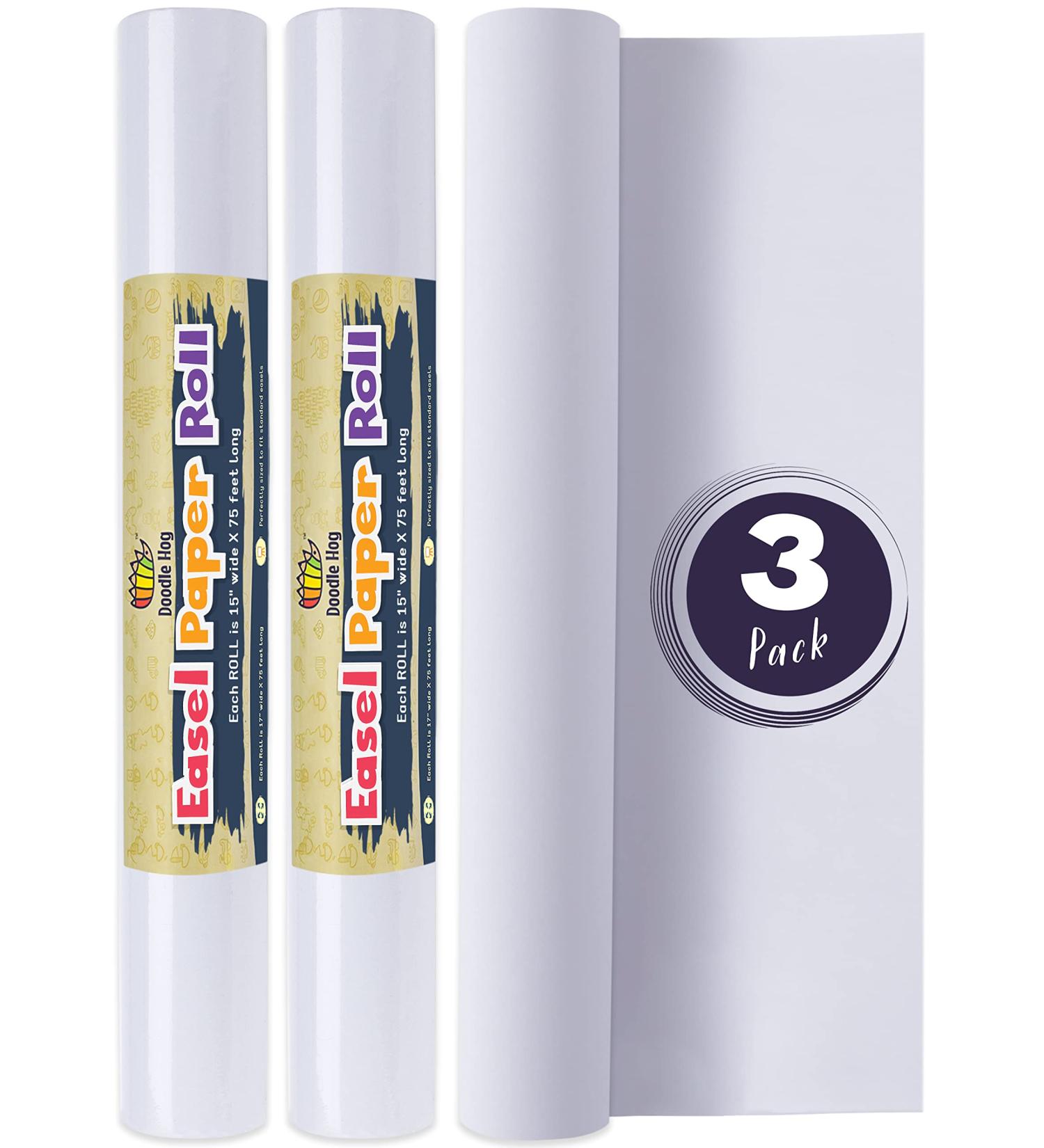 Incredible Value Bundle 3 Pack Easel Paper Roll Fits Most Standard Kids  15-24 Inch-Wide Easels and Dispenser  for Crafting Activity and Painting  Non Bleed White Butcher Paper (15 Inches x 75 Foot) - Buy Online on SooperMarket.com