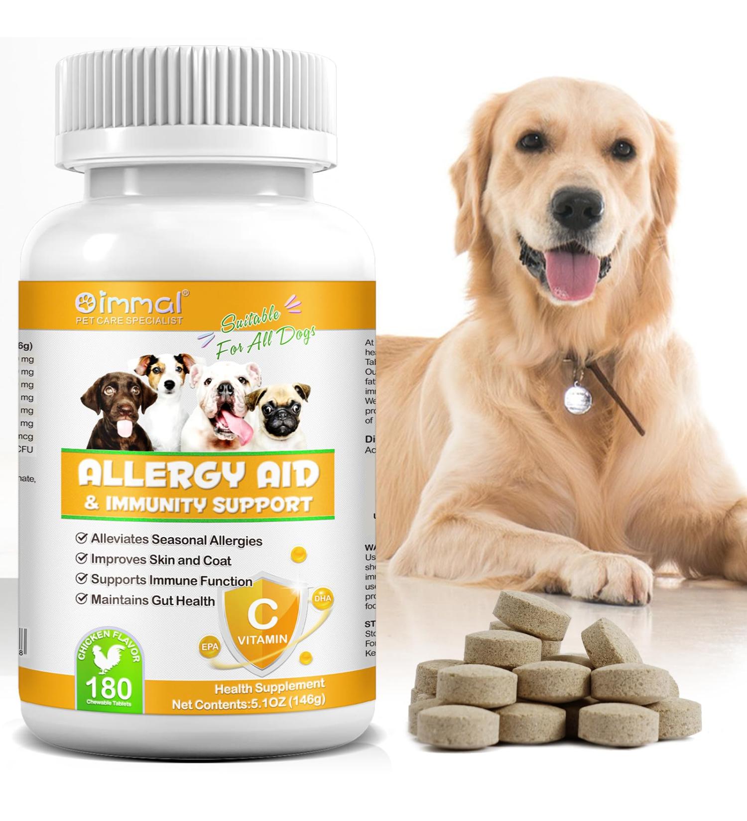 ZyranovaE Allergy Aid For Dogs 180 chews All Itch and Immunity Treats for Dogs Dog Allergy Relief Natural Immune & Digestive Support for All Breeds and Sizes Chicken Flavor - Buy Online on SooperMarket.com