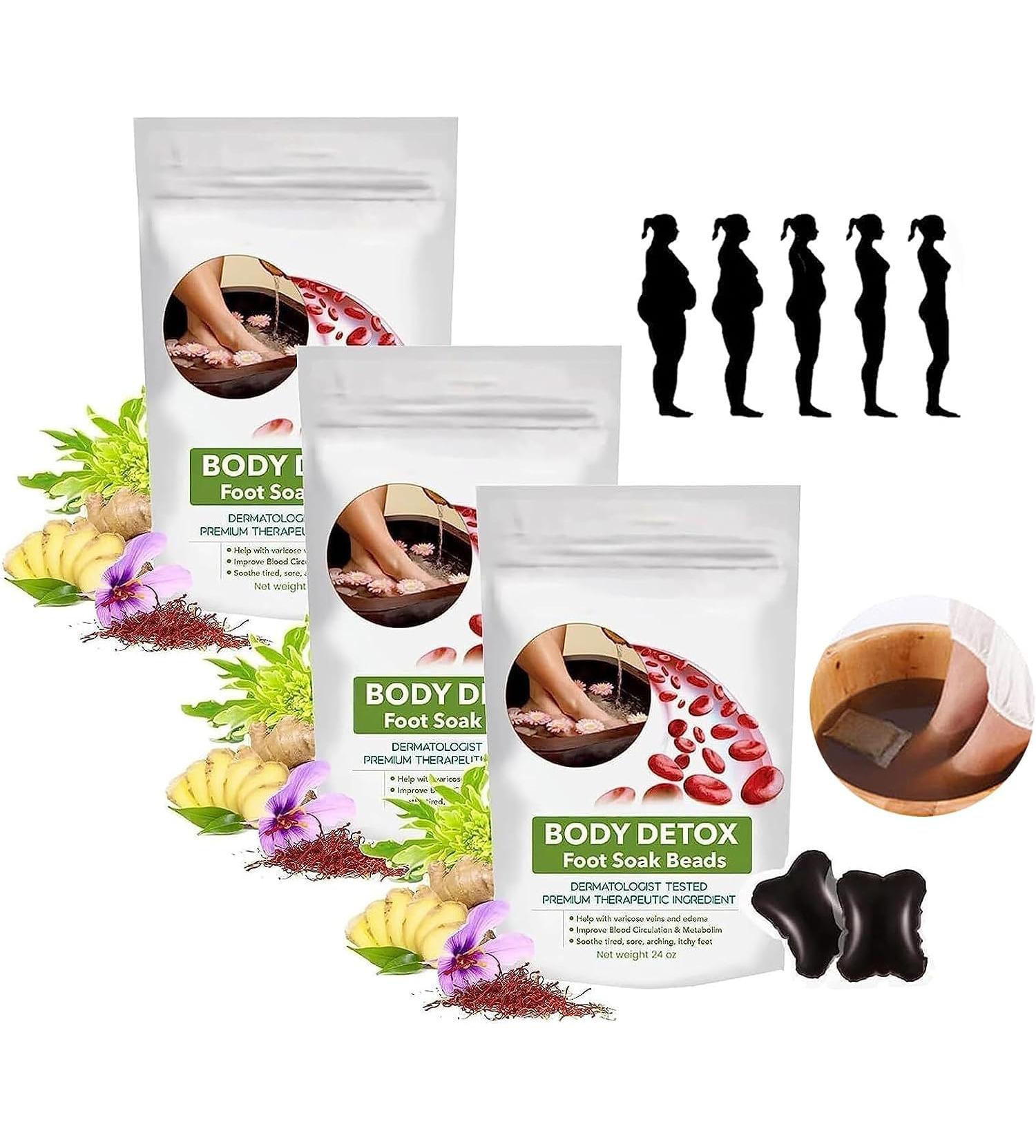 Herbal Detox Cleansing Foot Soak Beads Body Detox Foot Soak Beads Detoxingherbs Shaping Cleansing Foot Soak Beads Foot Massage Beads for Moisturizes Skin and Relieves Fatigue (3pcs) - Buy Online on SooperMarket.com