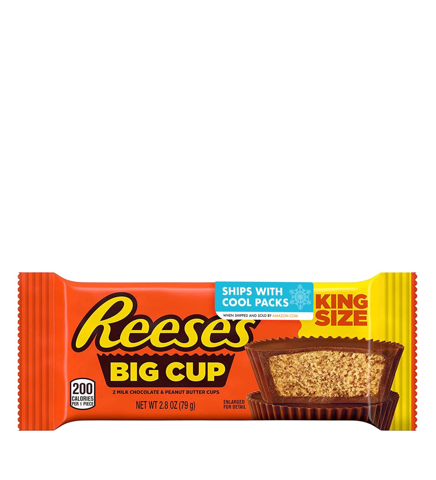 REESE'S BIG CUP Milk Chocolate Peanut Butter Cups Candy - Gluten Free - 2.8 oz King Size Pack (16 Count) - Buy Online on SooperMarket.com