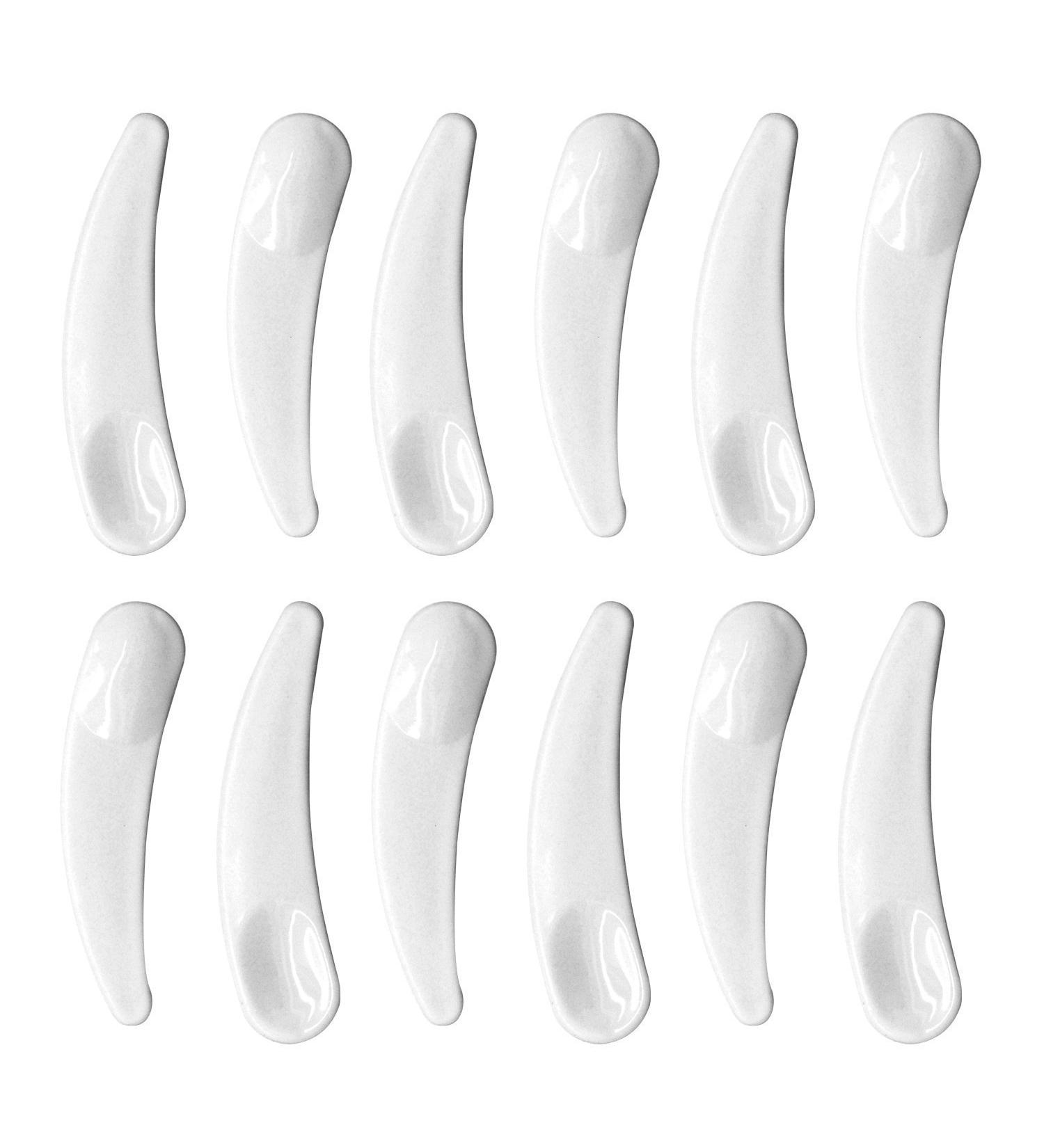 100Pcs Mini Disposable Curved Cosmetic Spoons | Multi-functional Facial Mask Spatula - White | International Shipping - Buy Online on SooperMarket.com