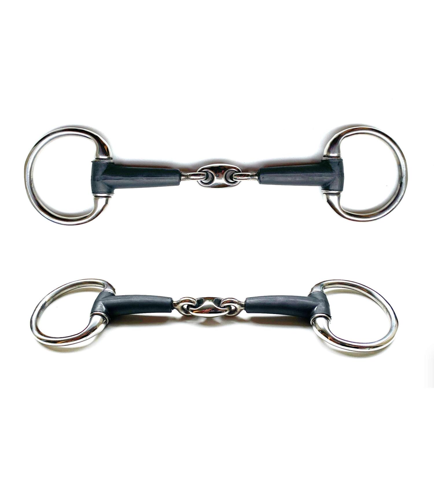 JA Horse olive head bridle rubber double jointed 15mm 9.5/10.5/11.5/12.5/13.5cm bit (10.5 cm)