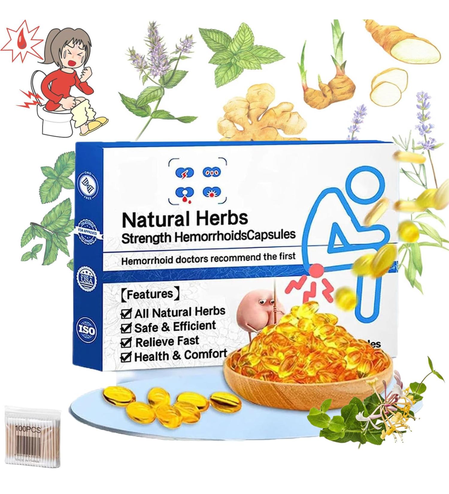 Smilamo Heca Natural Herbal Hemorrhoid Capsules - Rapid Relief Treatment (1 Pcs) - Buy Online on SooperMarket.com