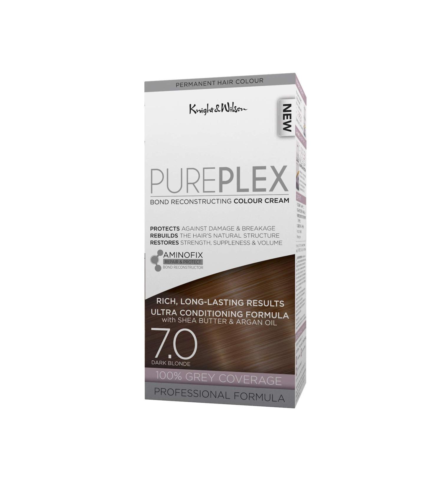 Knight & Wilson PurePlex 7.0 Dark Blonde Hair Dye | Aminofix Formula | 100% Grey Coverage - Pack of 1 - Buy Online on SooperMarket.com