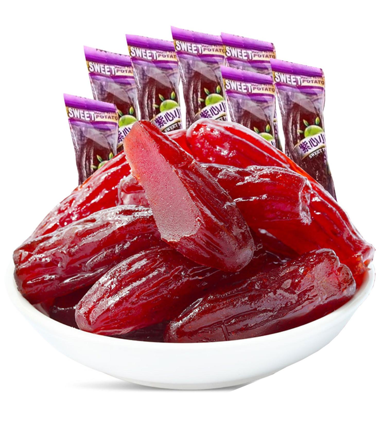 potato sticks17.63oz/500g purple sweet potatoesAsian Korean Chinese Japanese Food Individually Wrapped Snacks For Humans People Gluten Free Vegan - Buy Online on SooperMarket.com