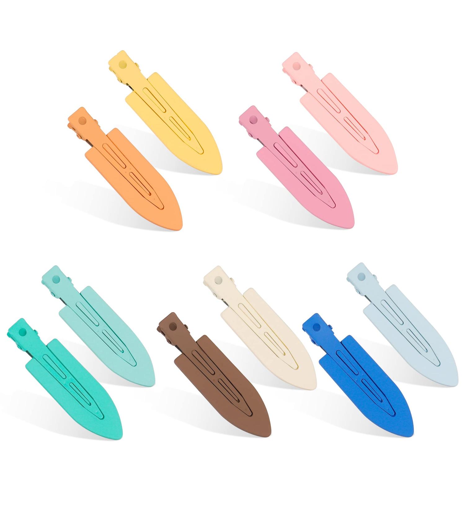 KesaPlan 10PCS No Bend Hair Clips - Acrylic Colorful Creaseless Flat Styling Duckbill Clips - Bang Seamless Barrette for Women and Girls - Makeup Hairstyle Accessories - Buy Online on SooperMarket.com