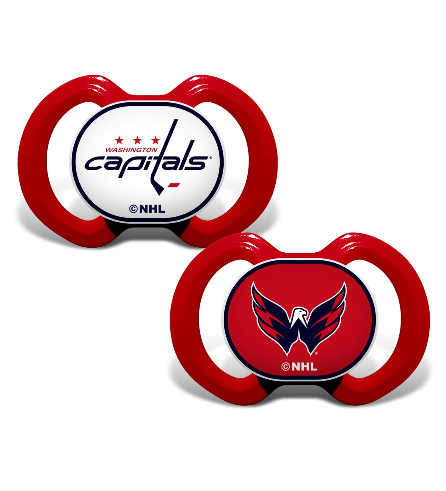 Baby Fanatic NHL Washington Capitals 2-Pack Pacifiers One Size Team Color
