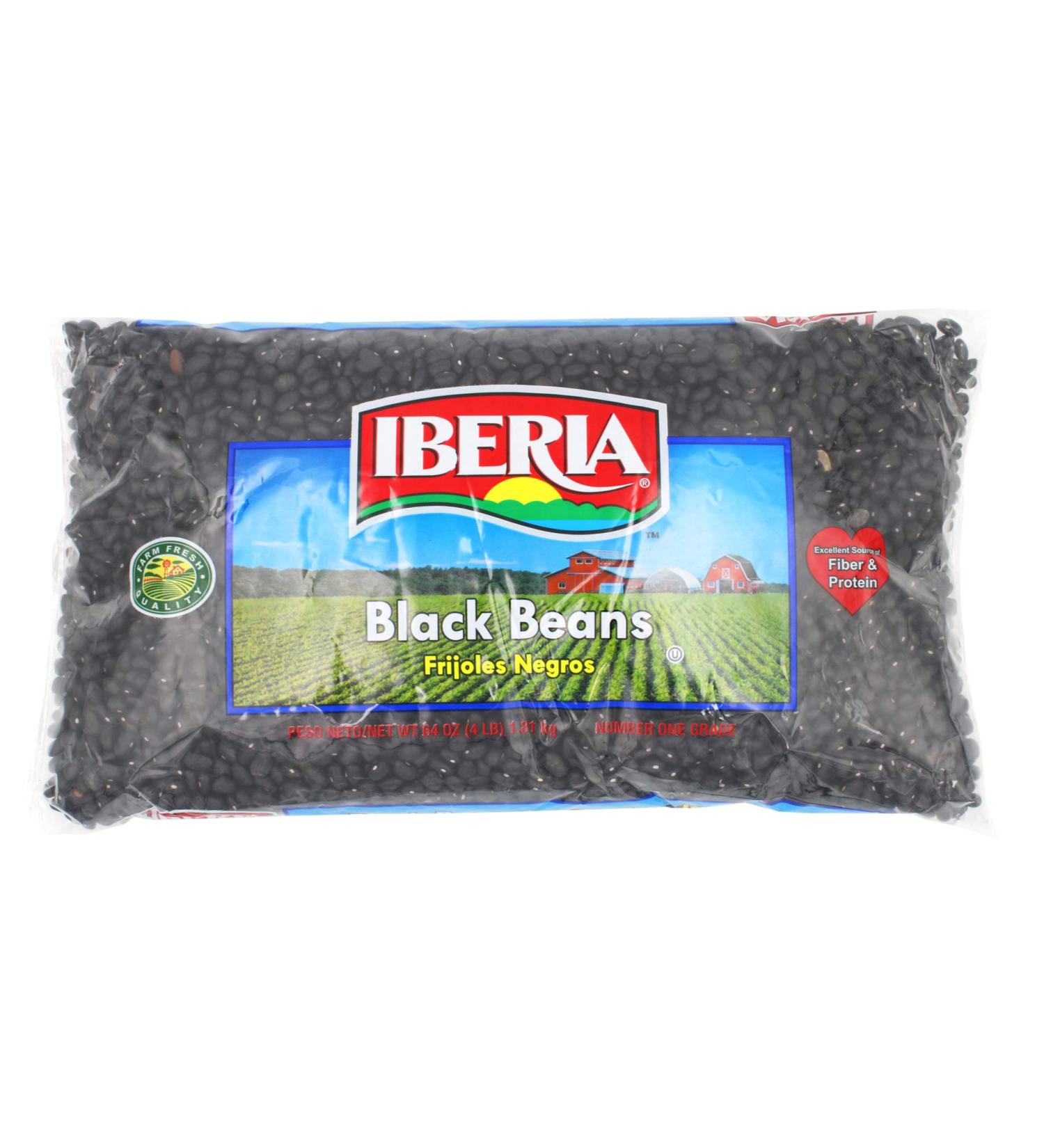 Iberia Black Beans 4 lbs - Fiber & Protein Rich Bulk Bag - Farm Fresh Dry Black Beans - Buy Online on SooperMarket.com
