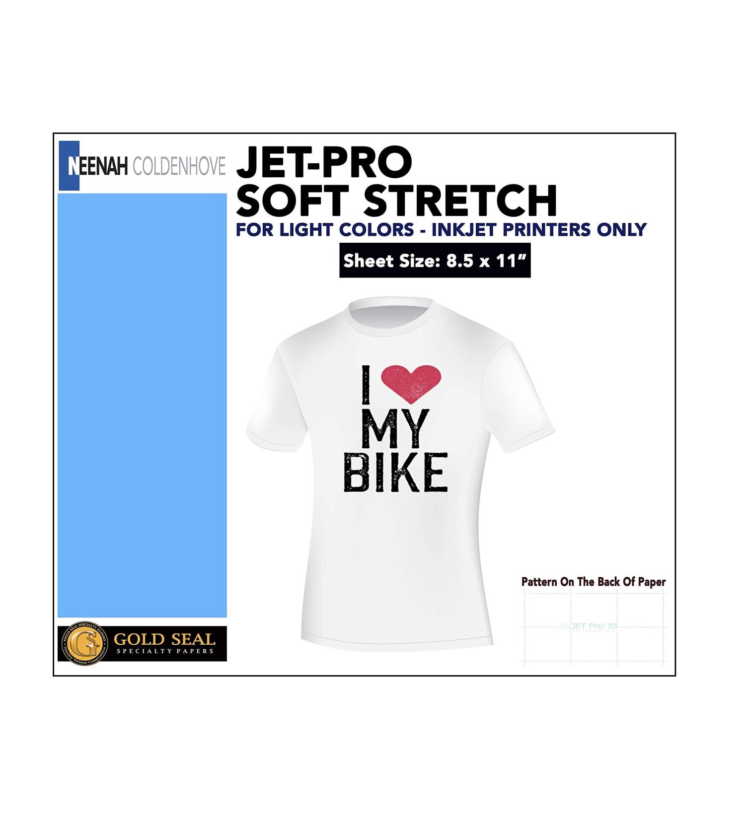 Neenah JET-PRO SofStretch Heat Transfer Papers 8.5 x 11 10 Sheet Pack