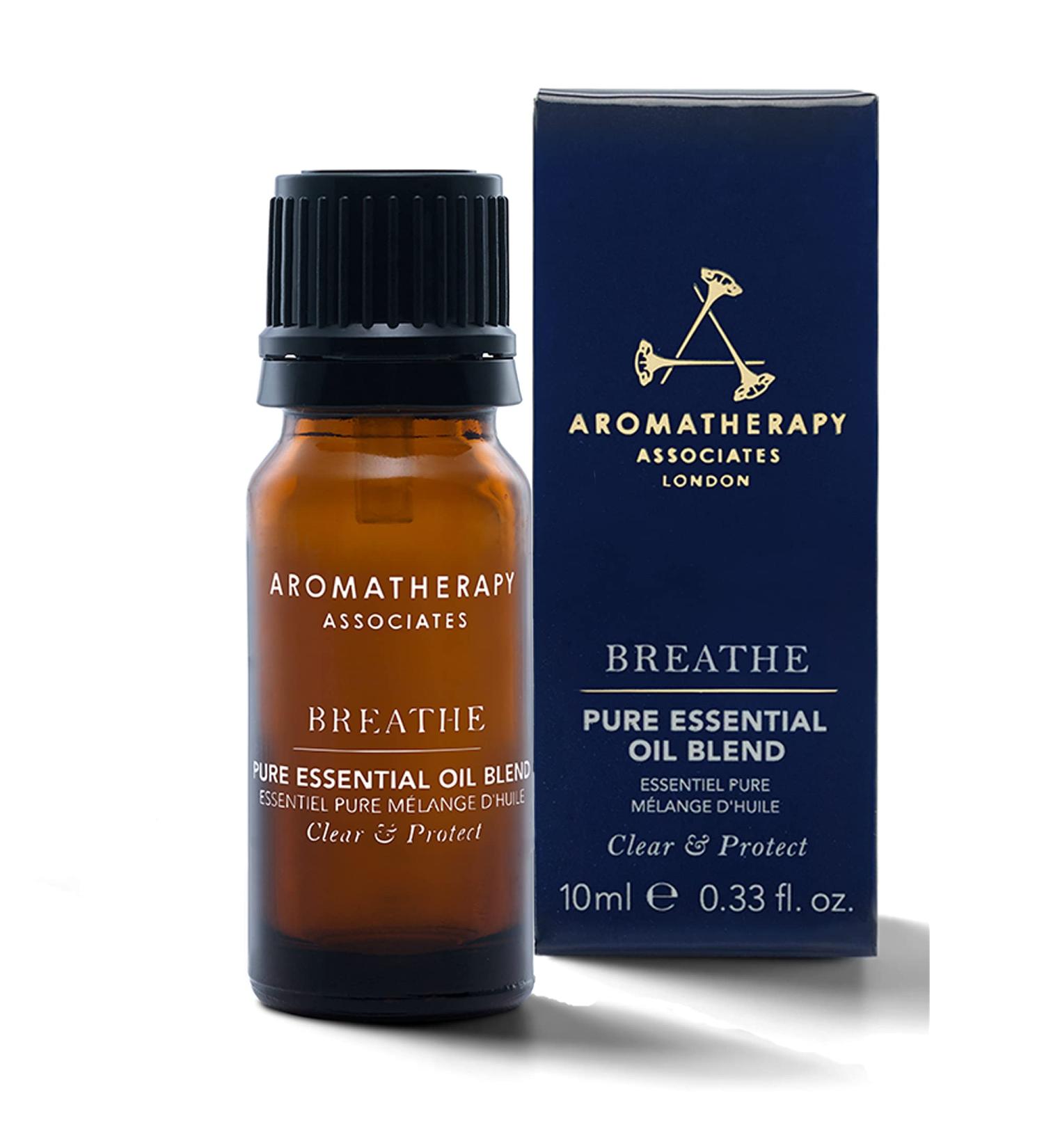 Aromatherapy Associates Breathe Pure Essential Oil Blend - Premium Undiluted Eucalyptus Tea Tree & Pine (0.33 fl oz) for Awakening Your Senses | International Shipping Available - Buy Online on SooperMarket.com
