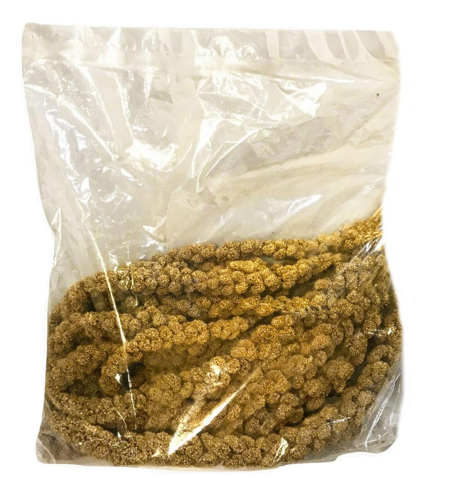 Nemeth Farms Spray Millet: GMO-Free Bird Treat & Supplement 1lb - No Stems, Only Edible Tops for Parakeets, Cockatiels, Lovebirds & Finches - Buy Online on SooperMarket.com