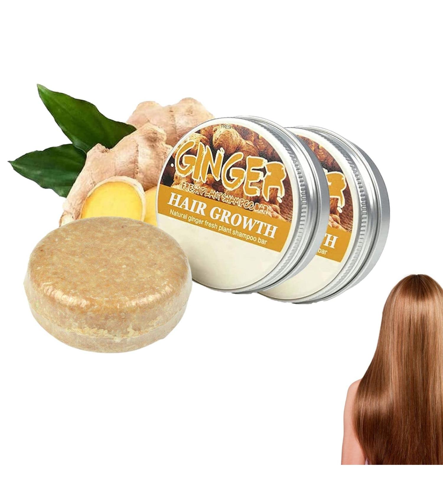 Ginger Hair Regrowth Shampoo Bar - 2PCS | For Thinning Hair & Loss | Natural Ginger Soap - Buy Online on SooperMarket.com