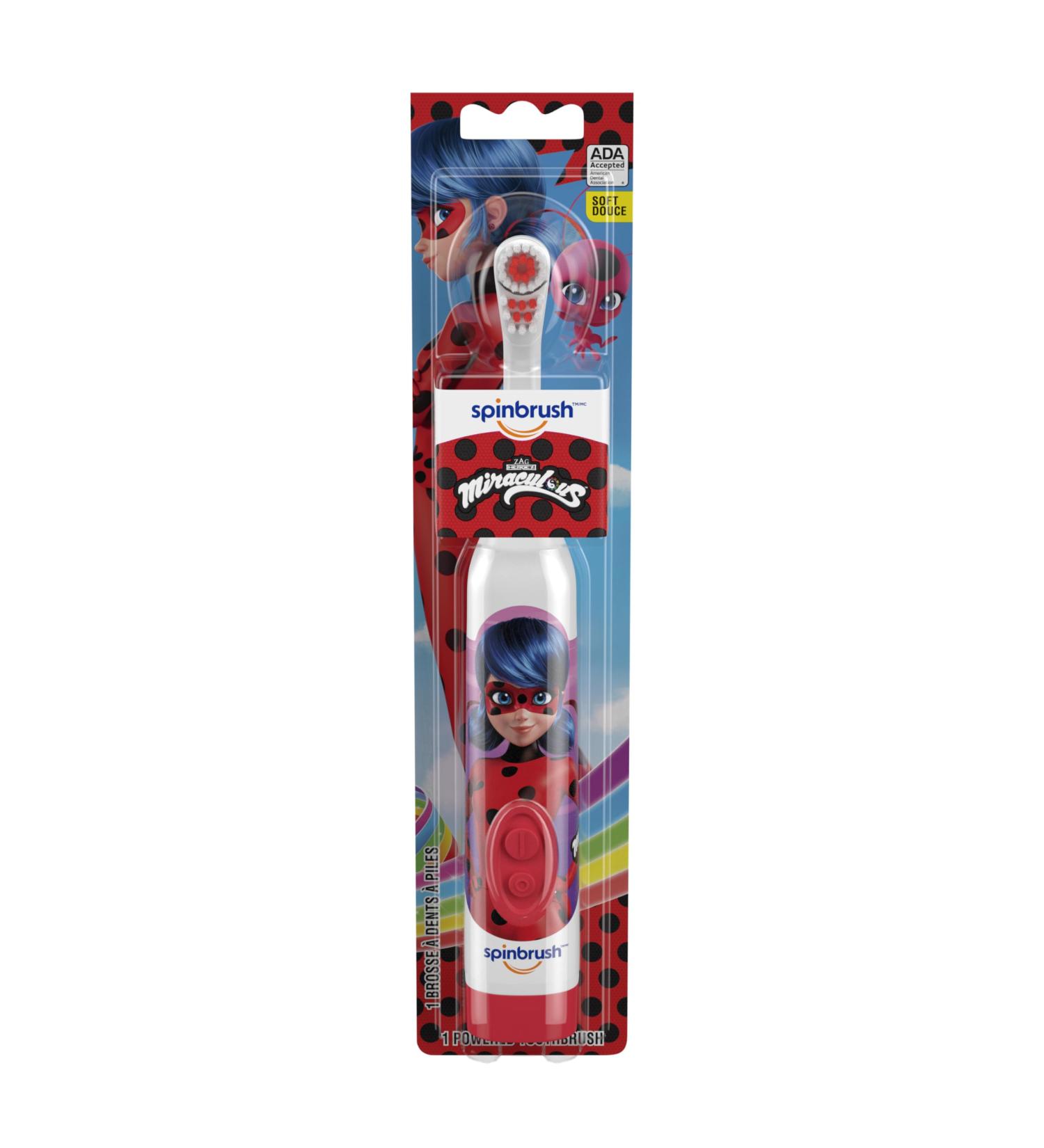 Spinbrush Kids MIRACULOUS LADY BUG Electric Toothbrush Soft Bristles Duracell Batteries Included - Buy Online on SooperMarket.com