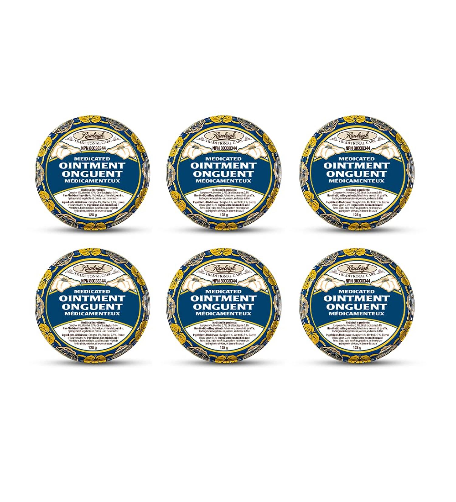Rawleigh Medicated Ointment Tin: 4.5 oz / 128g - Pack of 6 128 g (Pack of 6) - Buy Online on SooperMarket.com