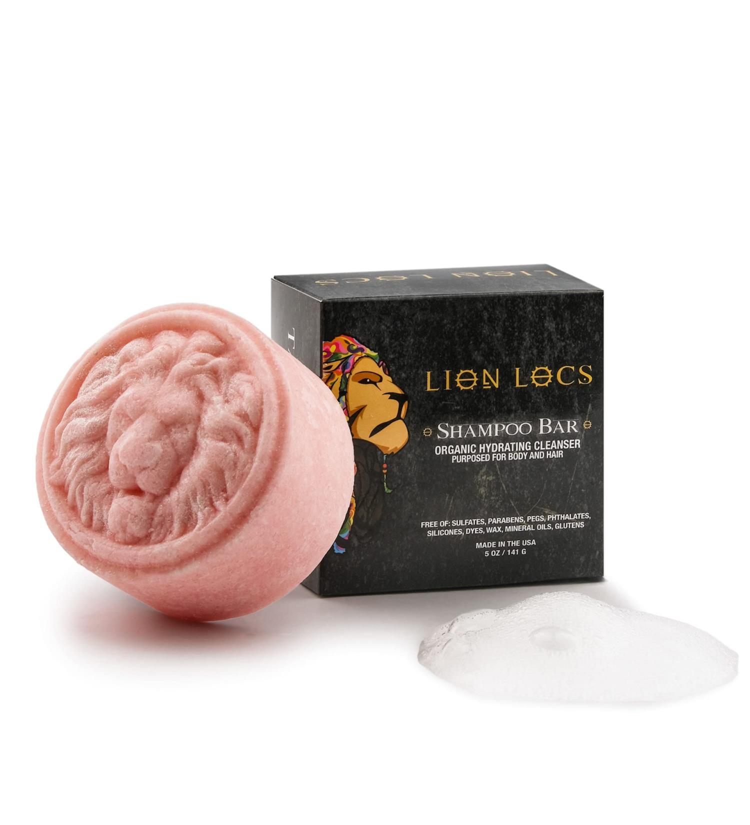 Lion Locs Shampoo Bar & Conditioner - Build Up & Residue Free (5oz) | For Dreadlocks, Microlocs, Sisterlocks, Wicks, Brotherlocks, Braids - All Hair Types - Buy Online on SooperMarket.com