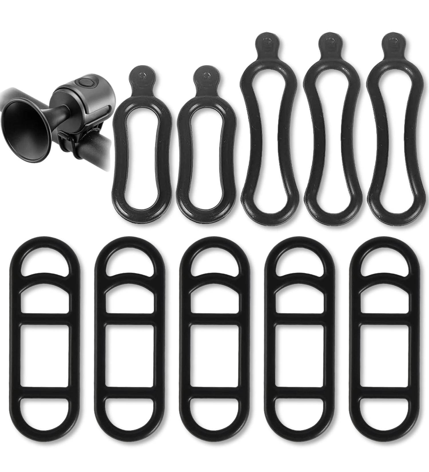 Tuserxln Bicycle Stretch Silicone Tape - 10 Adjustable Rubber Rings for LED Bike Lights & Flashlights | International Shipping - Buy Online on SooperMarket.com