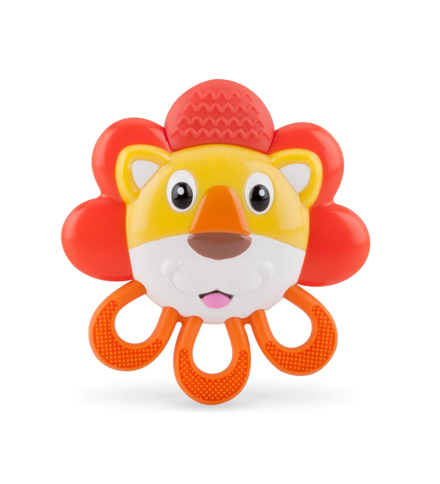 Nuby Vibe-Eez Lion Teether | Soothing Teething Toy for Babies - Buy Online on SooperMarket.com