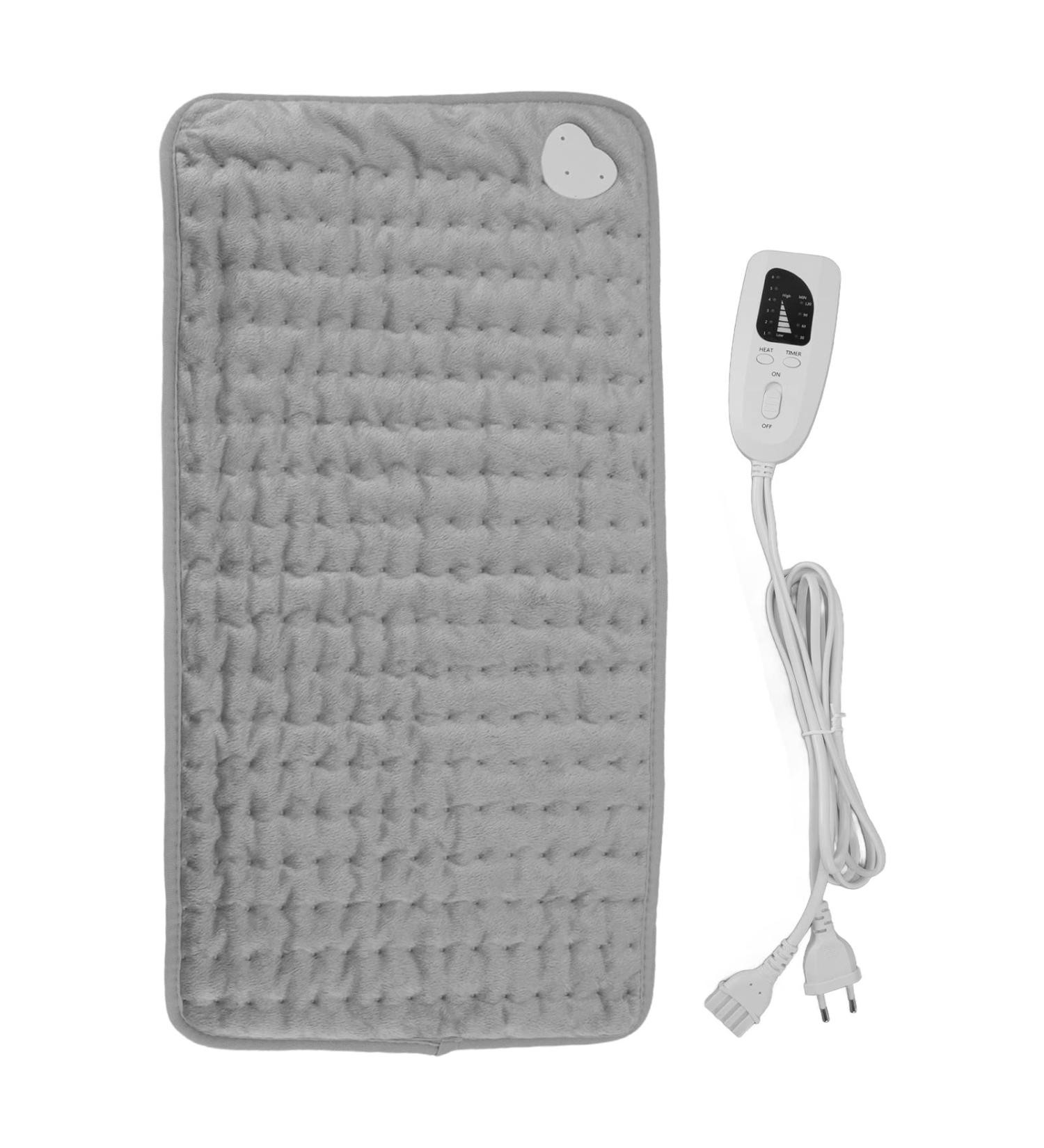 Electric Heating Blanket 60x30 cm - Underbed Heater Thermal Cushion for Cramps Pain Relief & Comfort - 6 Heat Settings EU Connector - Buy Online on SooperMarket.com